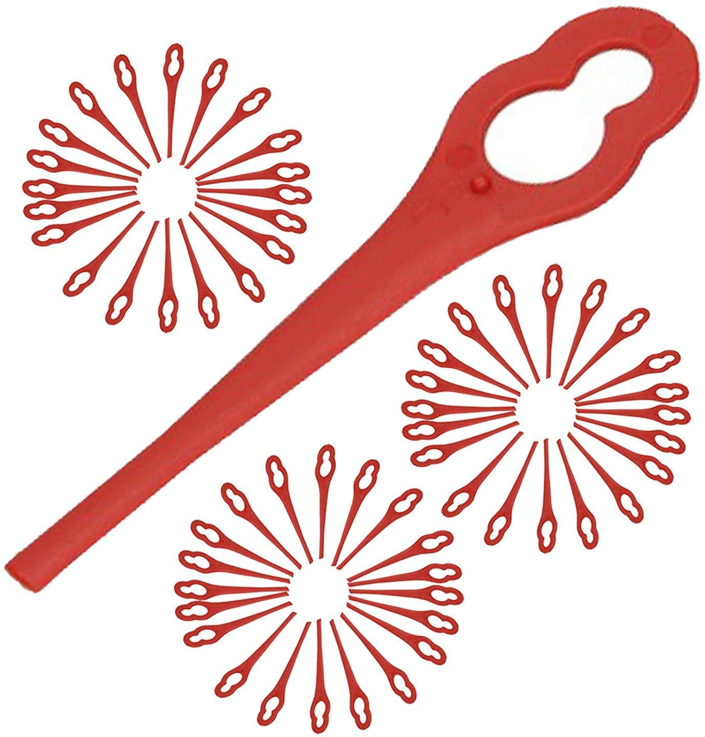 Red Plastic Blades for EINHELL AT BG-CT GE-CT RG-CT 18 Li Strimmer Trimmer x 60
