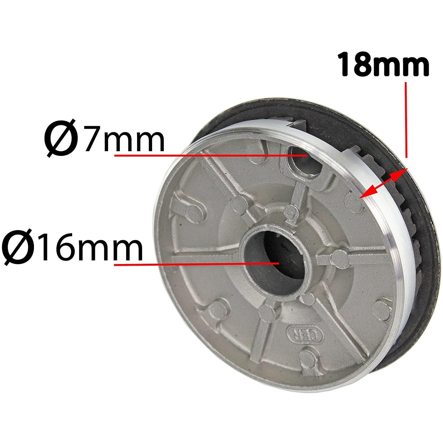 Non Universal Oven Cooker Hob Gas Burner Crown & Flame Cap Kit for LOGIK KENWOOD - Small, 2 Medium & Large, 55mm - 100mm