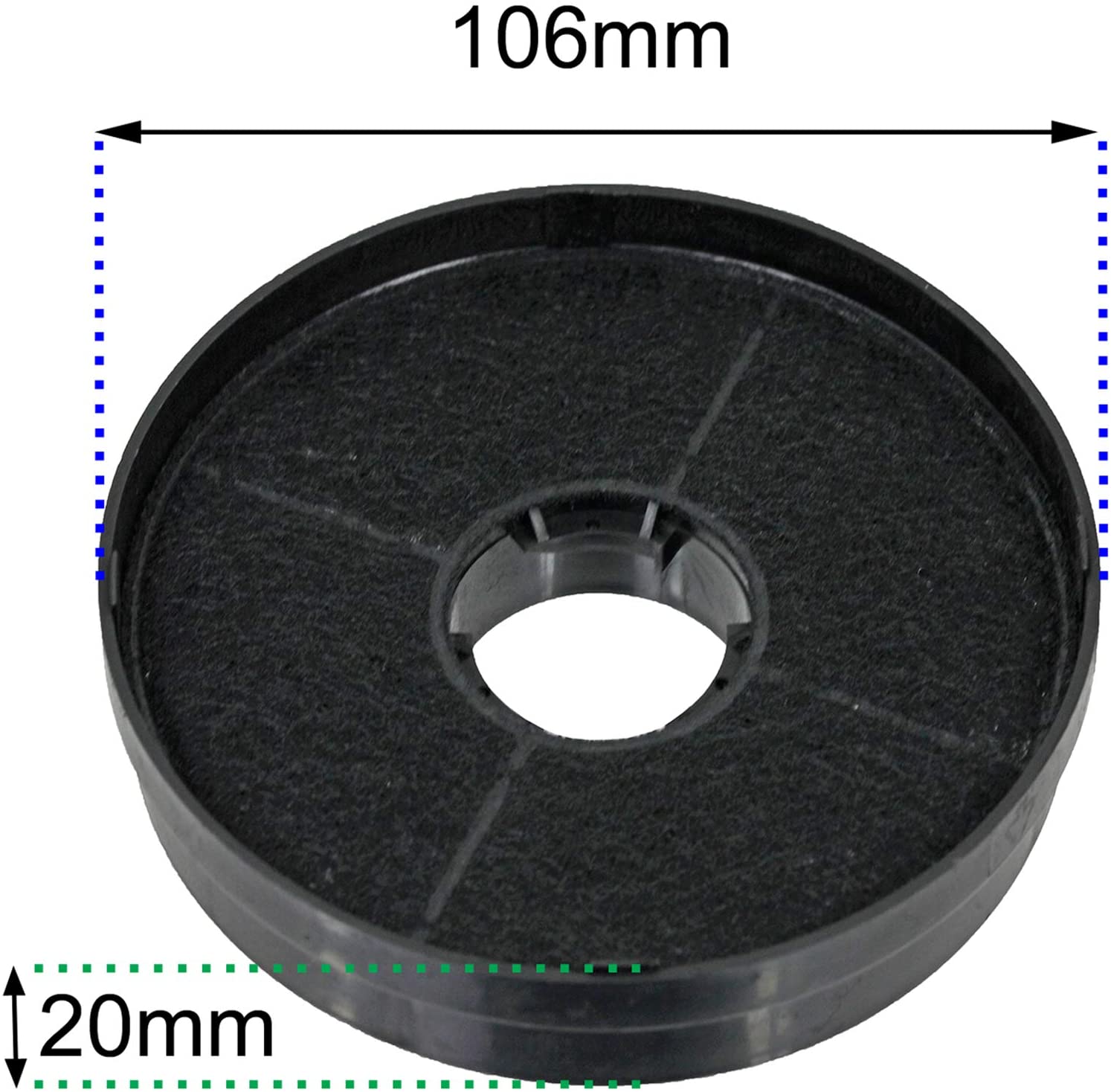Cooker Hood Carbon Filter for LAMONA HJA2480 HJA2908 LAM2401 Extractor Vent Fan (Pack of 4)