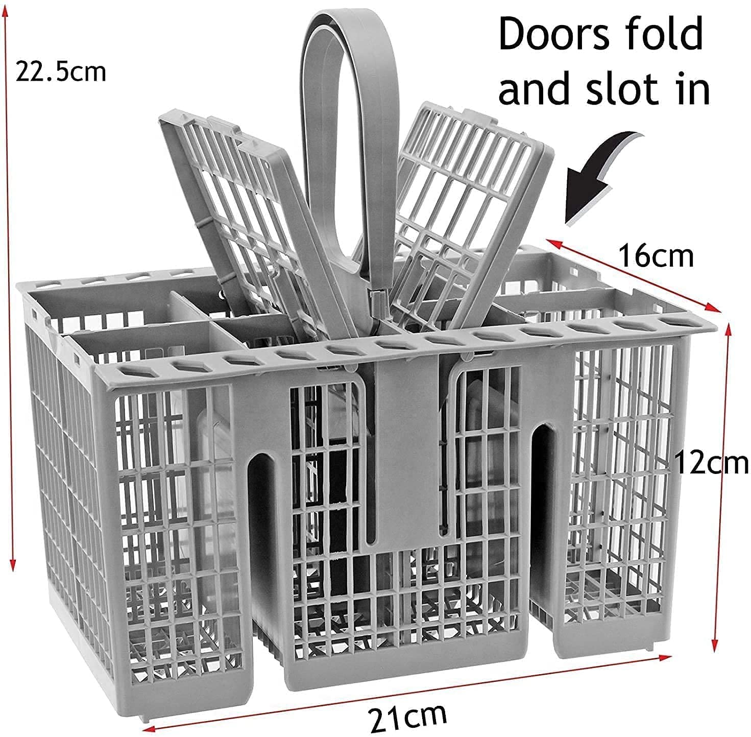 Dishwasher Cutlery Basket Cage for Hotpoint with Removable Handle & Folding Doors