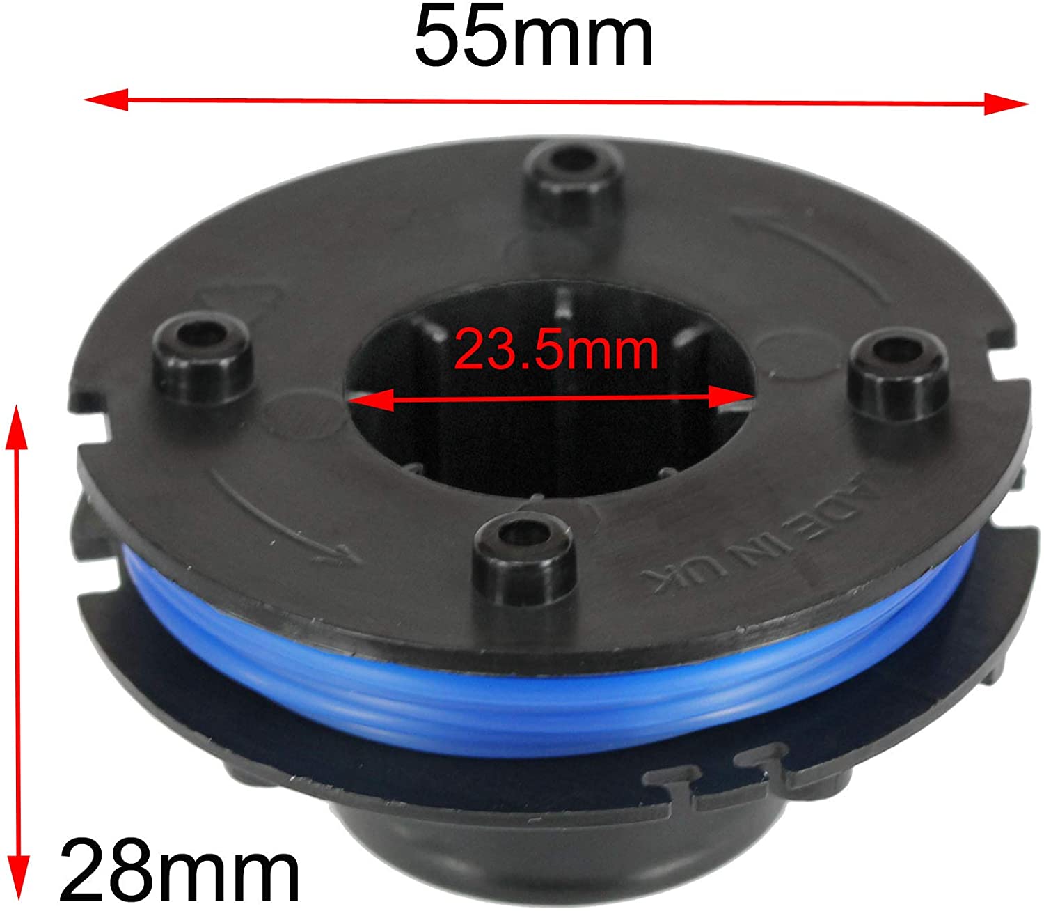 Spool Line for McGregor GT2317 Strimmer Trimmer (Pack of 3, 4m, 1.5mm)