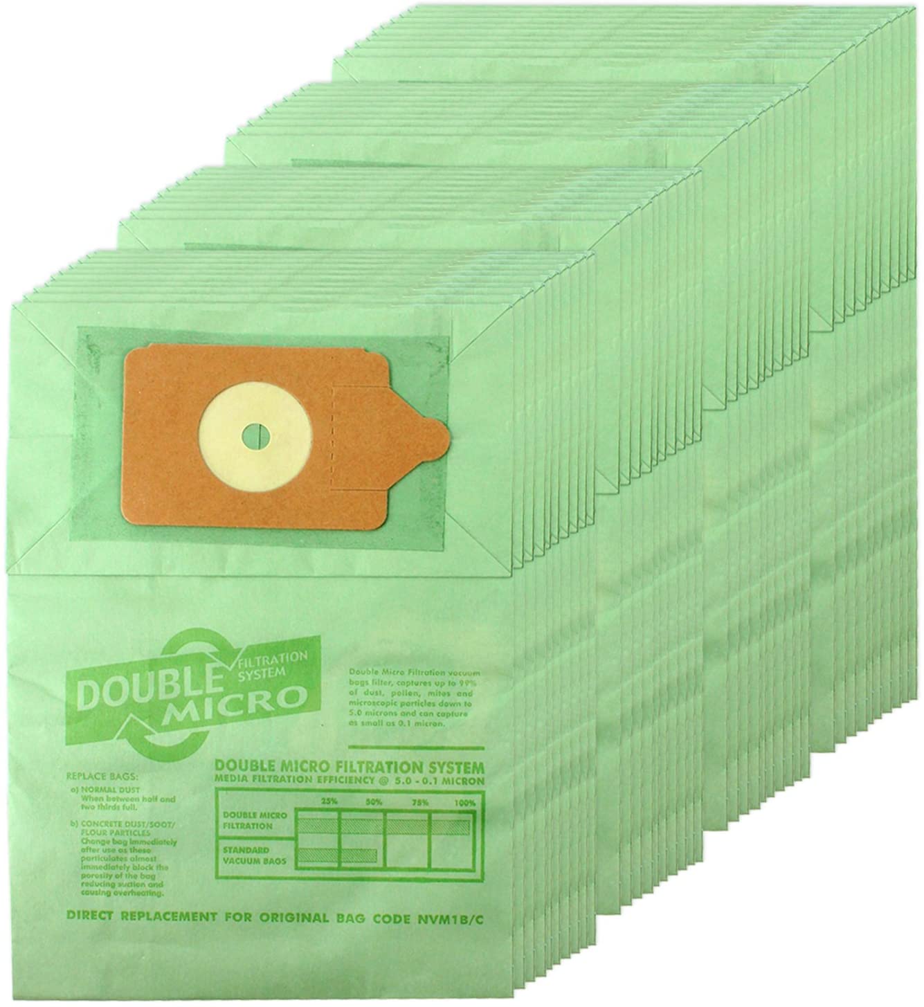 Paper Dust Bags for Numatic Henry Henry Hetty James Vacuum Cleaner (Pack of 40)