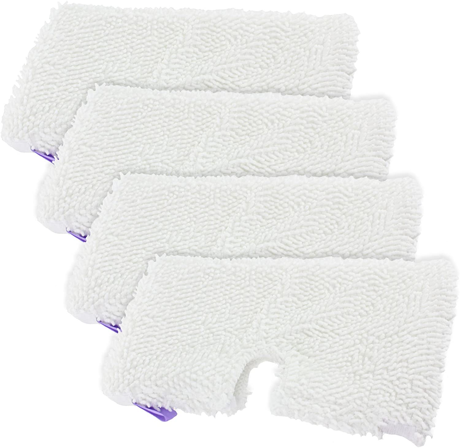 Microfibre Cover Pocket Pads for Shark S2901 S3455 S3501 S3502 S3601 S3701 S3901 Steam Cleaner Mop (Pack of 4)