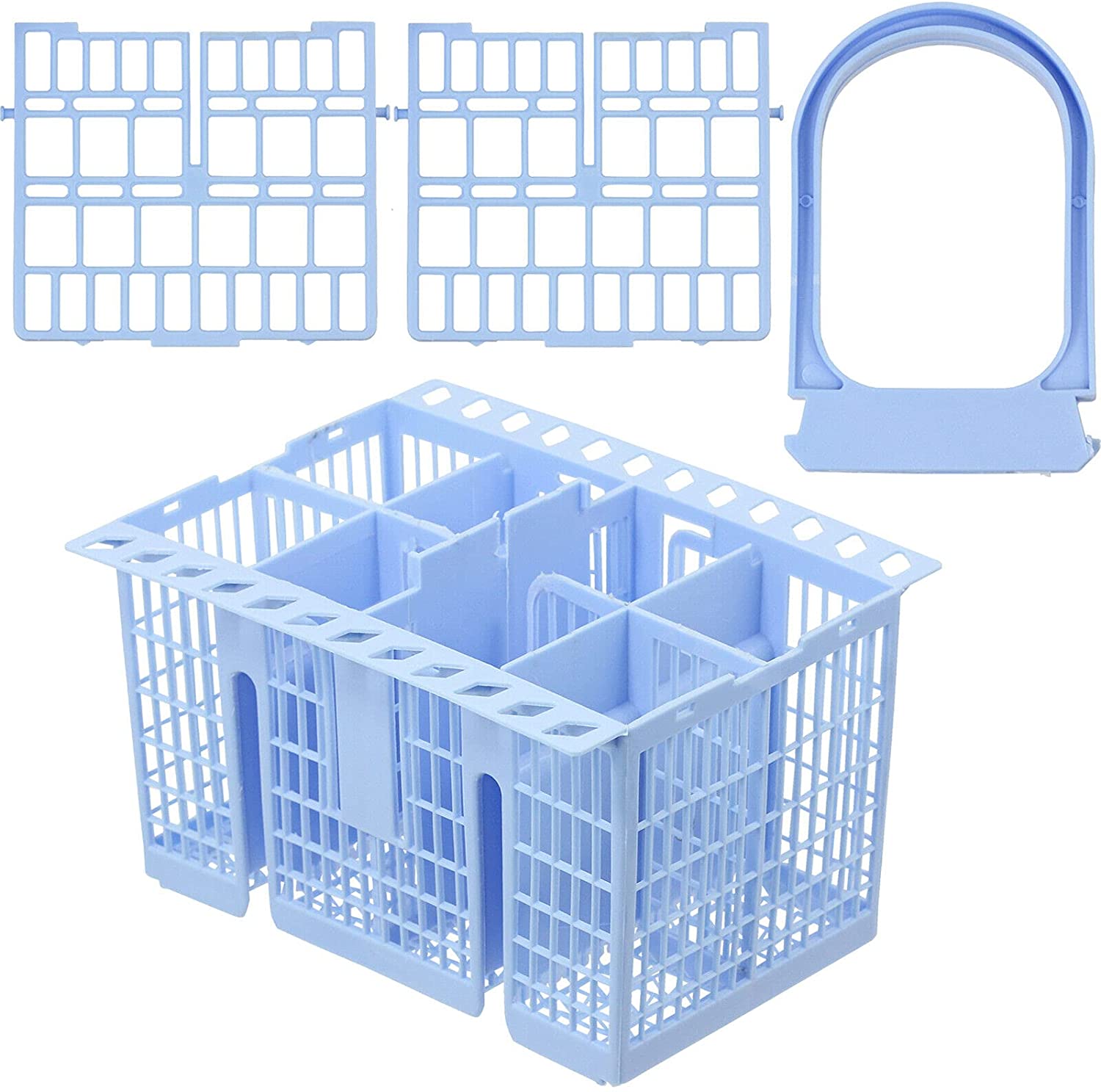 SPARES2GO Cutlery Basket compatible with Argos Proaction Dishwasher (Blue, 220 x 208 x 160mm)