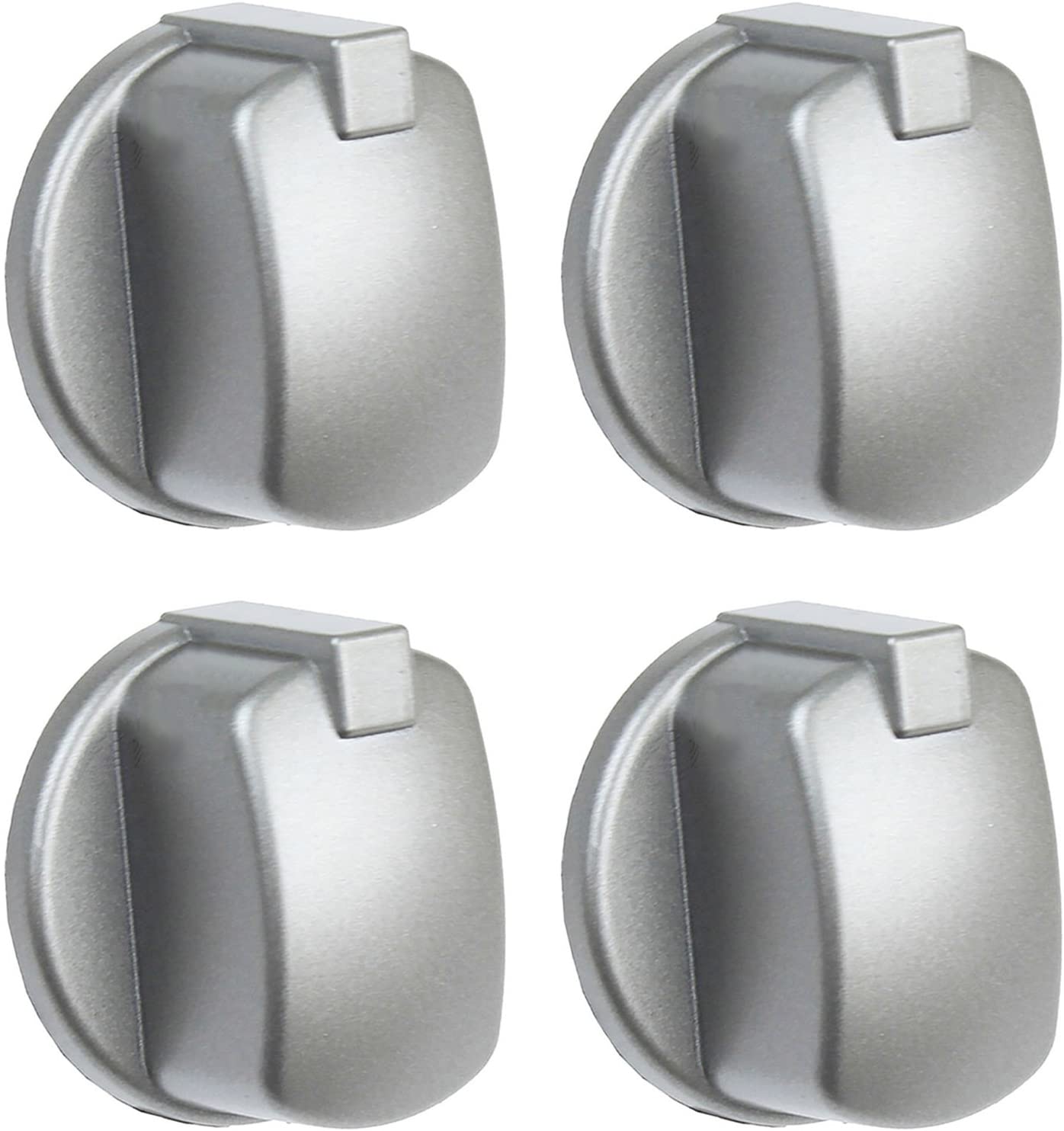 Control Knob Switch Button for INDESIT FIM Cooker Oven Pack of 4 (Silver/INOX)
