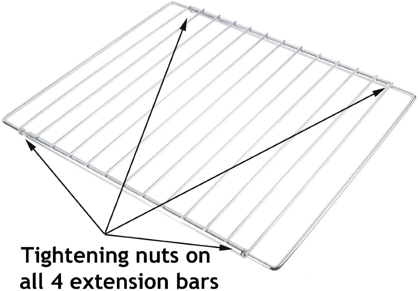 Medium Grill Pan, Rack & Dual Detachable Handles with Adjustable Shelf 