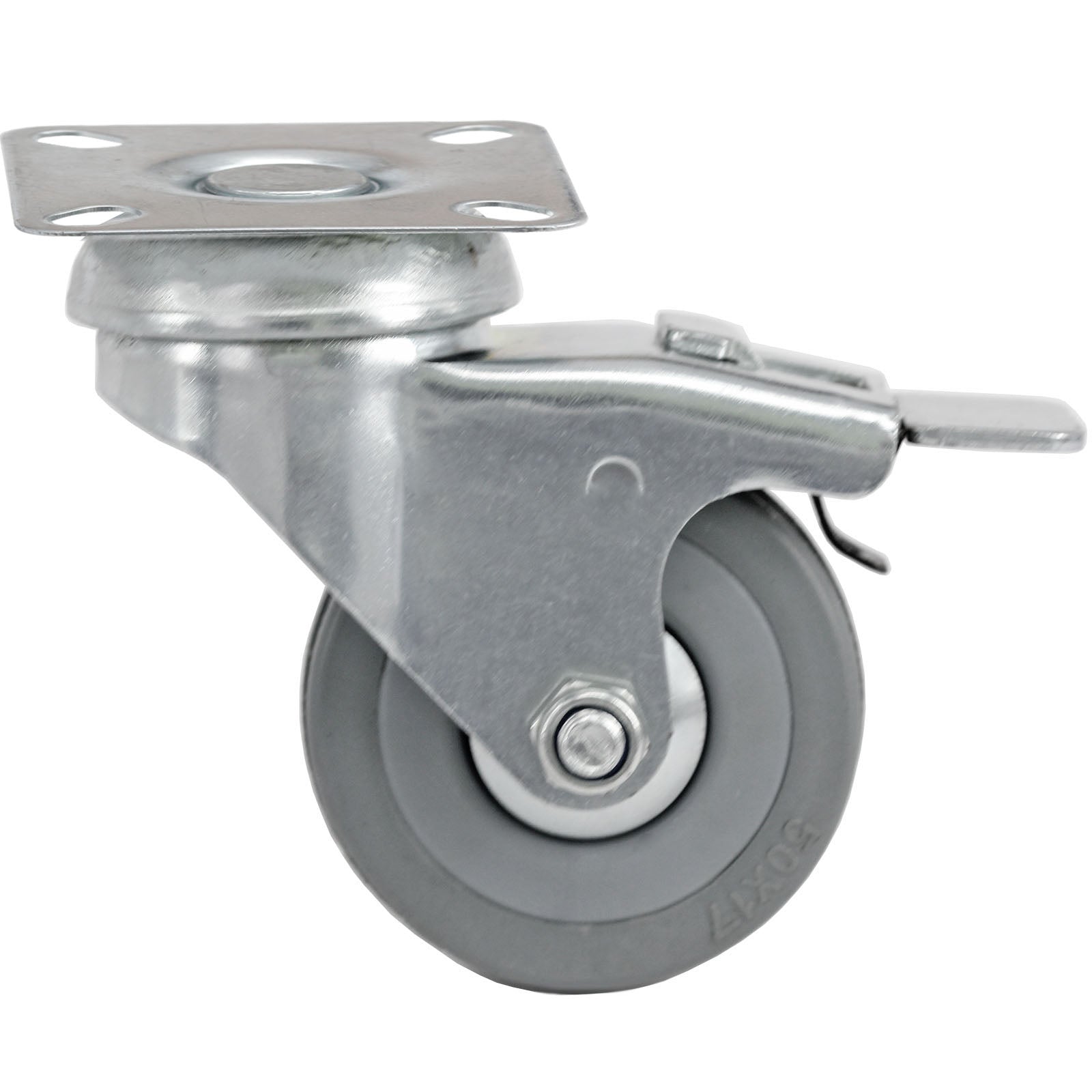 50mm Castor Wheels Trolley Furniture Swivel Caster Small Heavy Duty Braked x 10