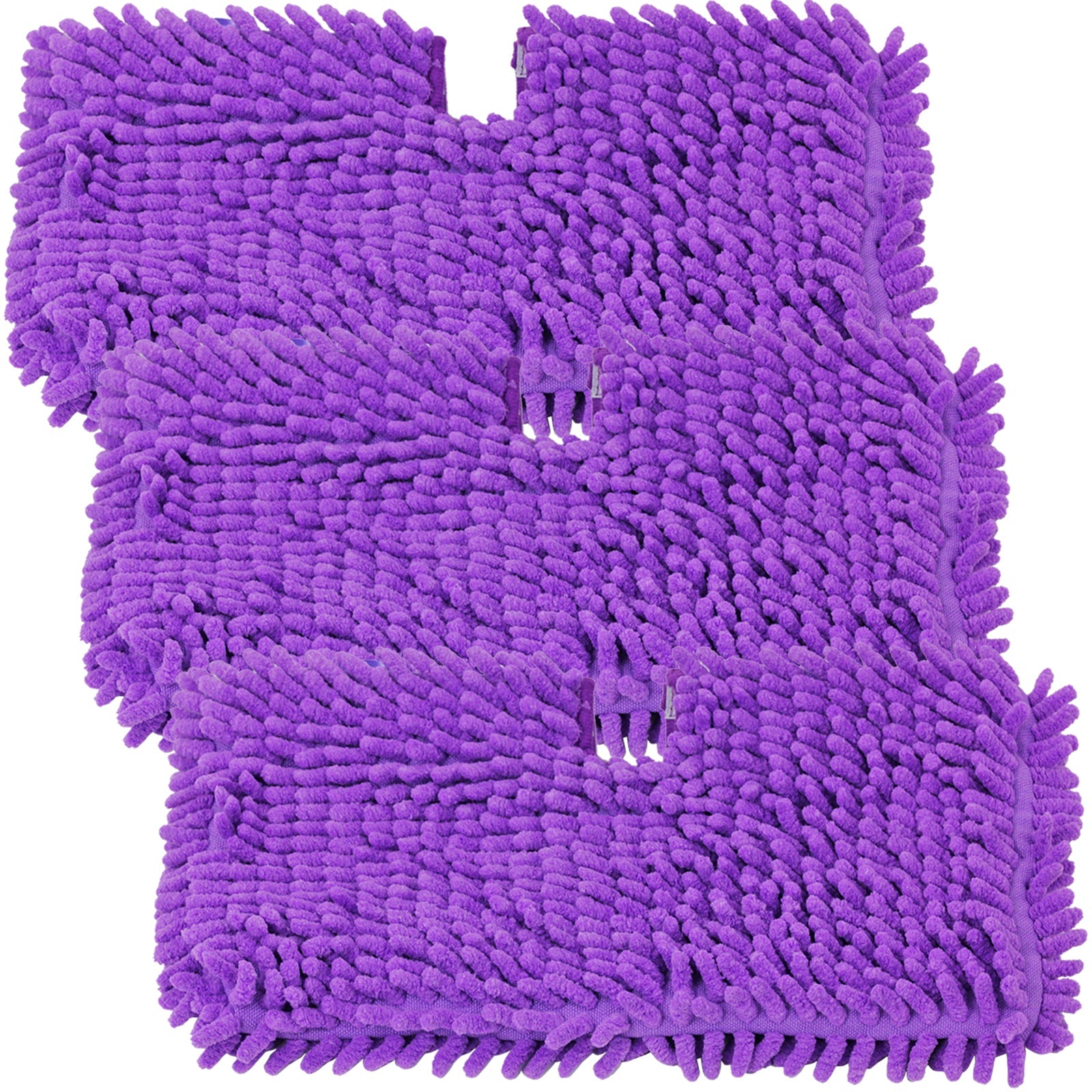 Coral Cover Pocket Pads for Shark SM200 S502 S7000 S3101 S3250 S3251 XT3101 Steam Cleaner Mop (Pack of 3, Purple)