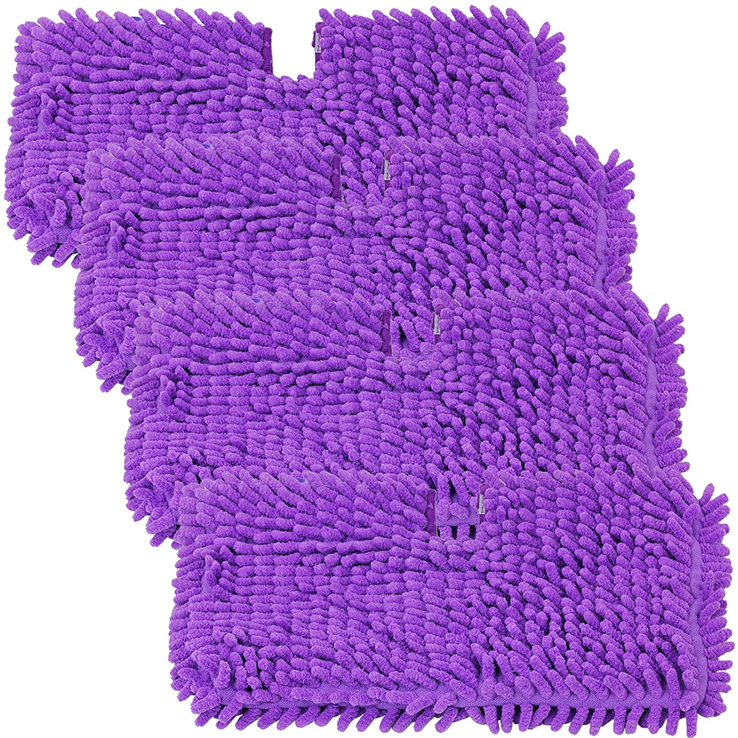 Pocket Cover Pad for Steam Cleaner Mop Coral Purple 32cm x 19cm Universal 4 Pads