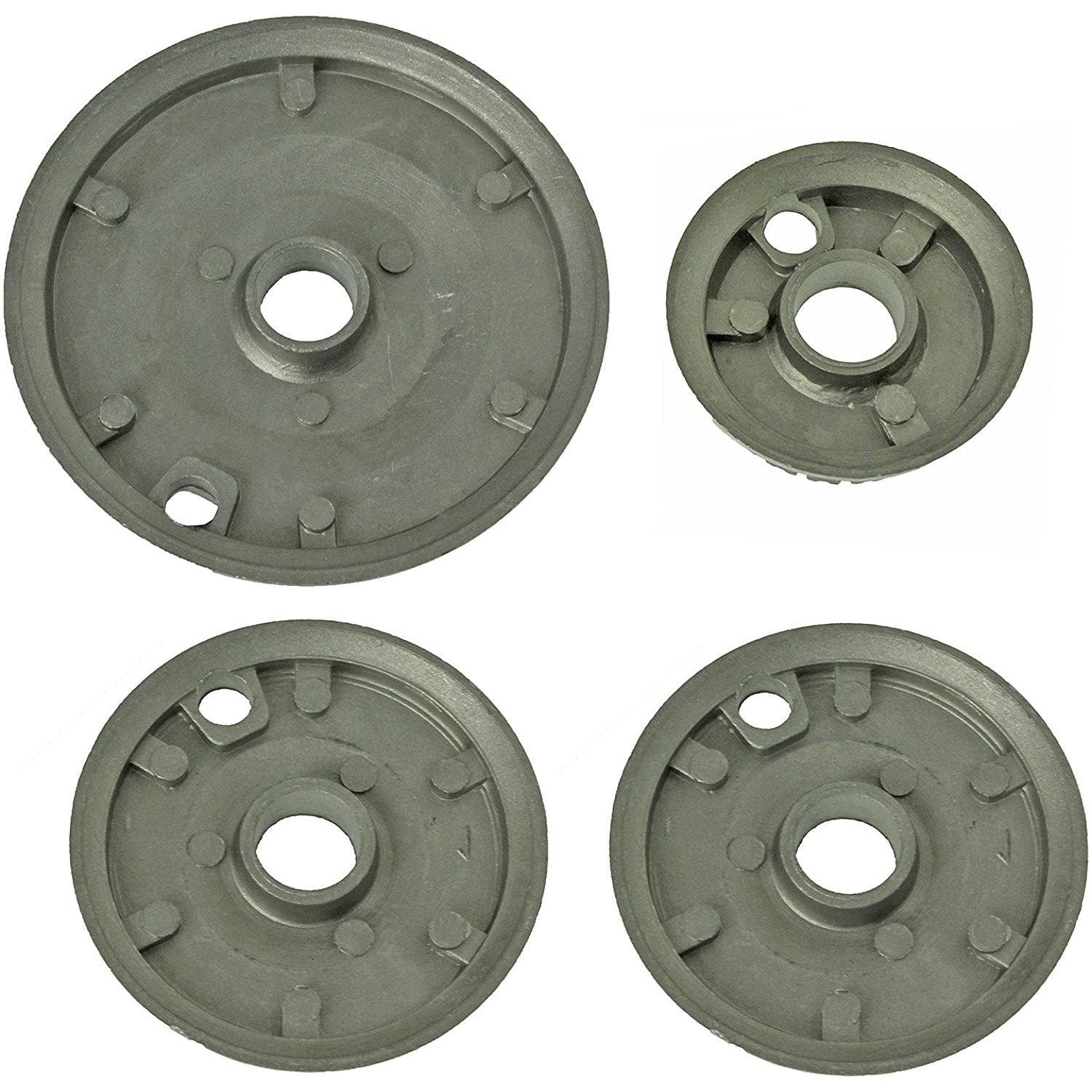 Non Universal Oven Cooker Hob Gas Burner Crown & Flame Cap Kit for LOGIK KENWOOD - Small, 2 Medium & Large, 55mm - 100mm
