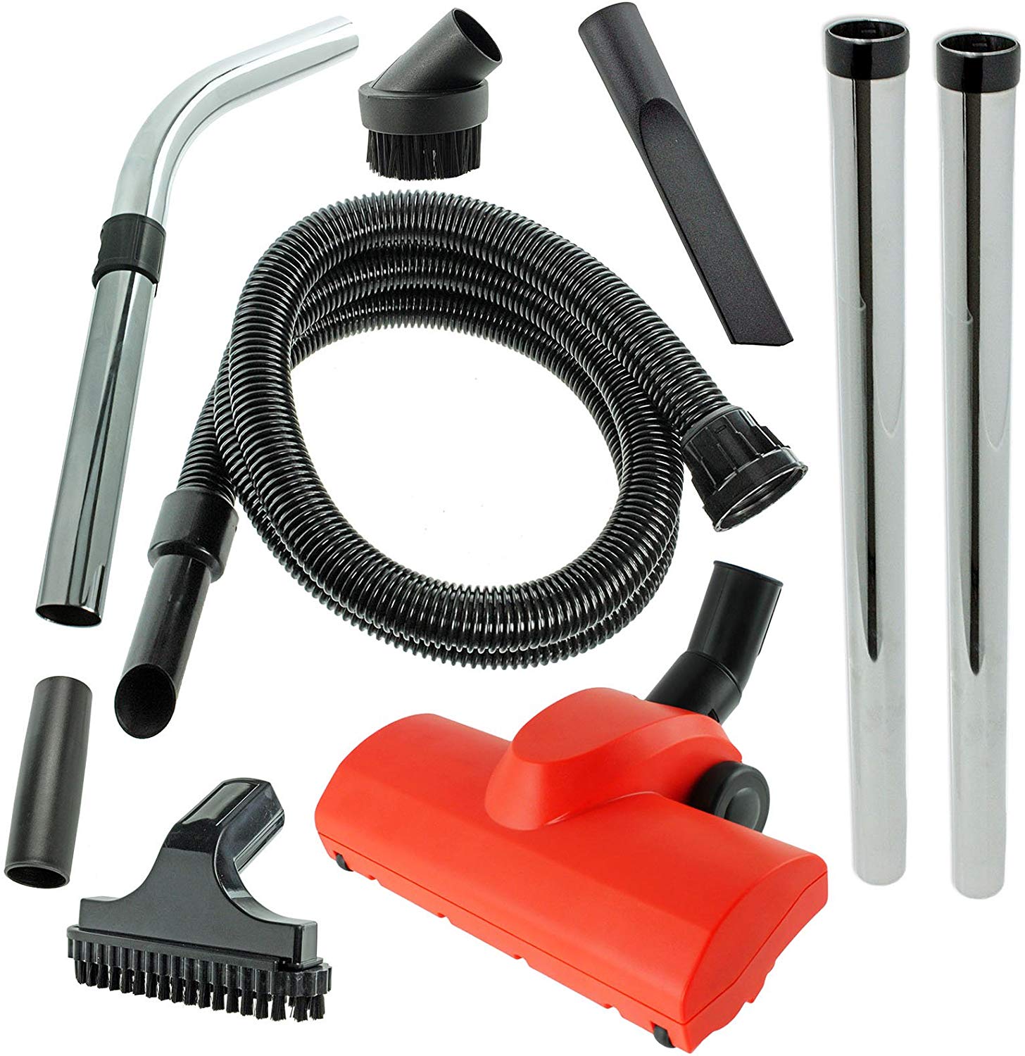 SPARES2GO Hose Tool Kit Red Turbo For Numatic Henry Hetty James Vacuum Cleaner Hoover 2.5m