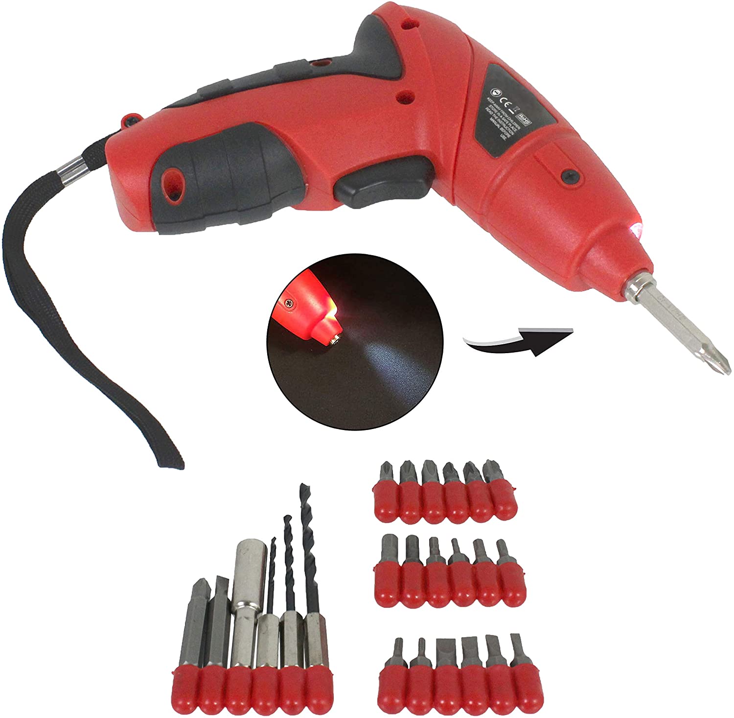 4.8 Mini Screwdriver Cordless Rechargeable Electric 20 Pocket Double Tool Belt