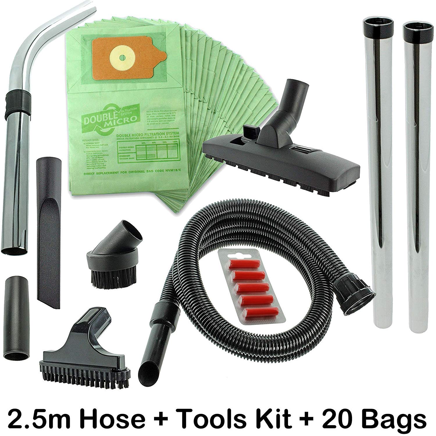 SPARES2GO Spare Parts Tool Kit for Numatic Henry Hetty James Vacuum Hoover + 20 Dust Bags + 5 Fresheners