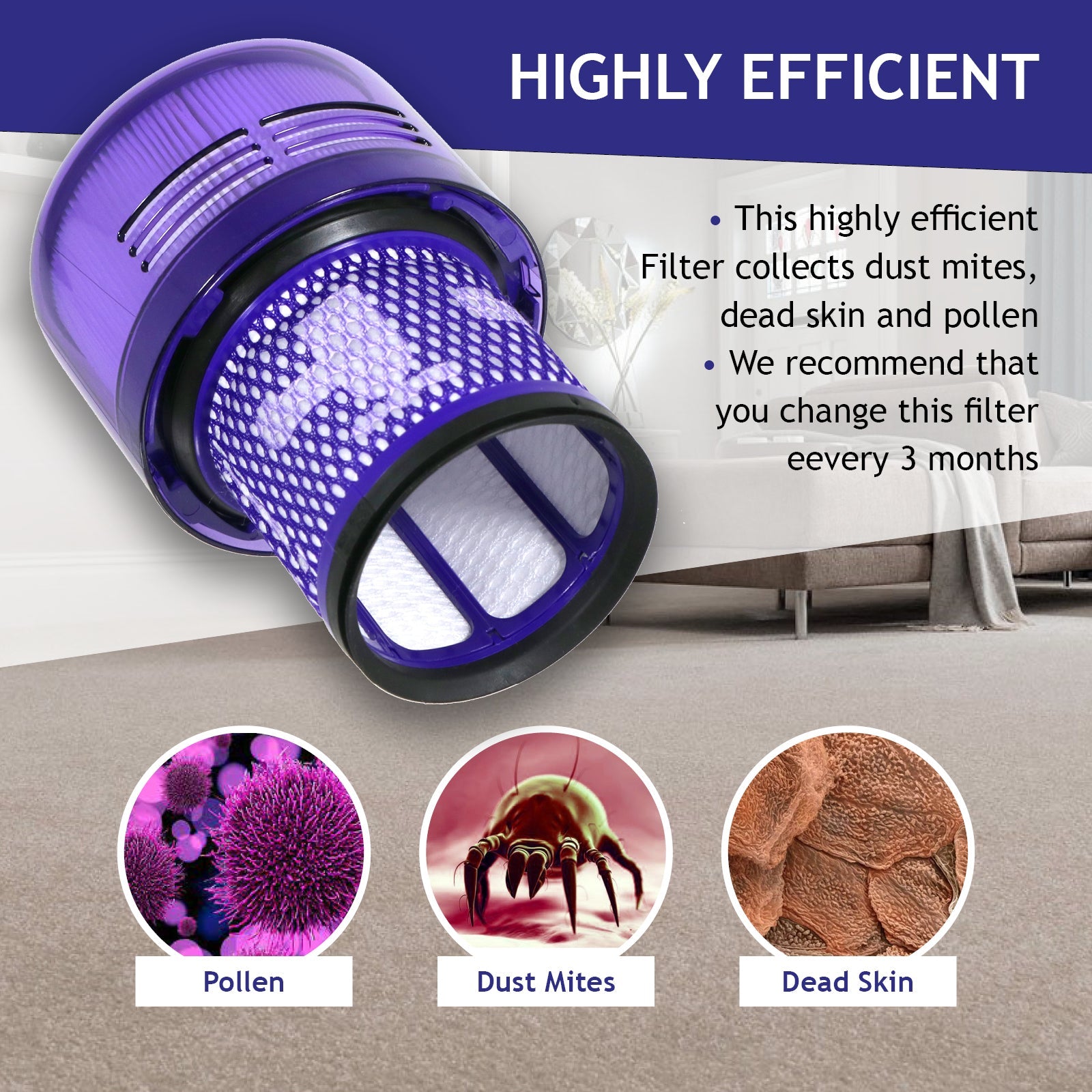 For Dyson V15 SV15 V11 SV14 Parts 970013-02 Hepa Filter Replacement  Accessories Cyclone Absolute Animal Cordless Vacuum Cleaner
