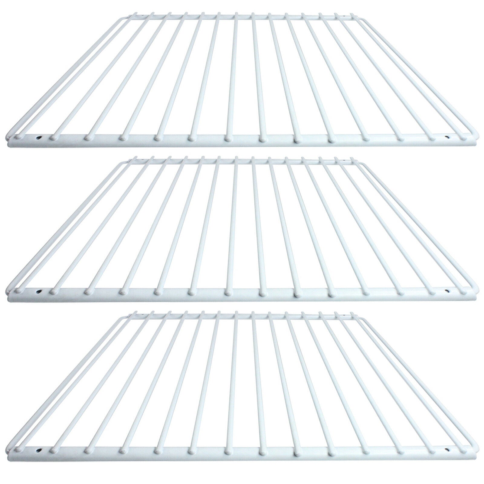 Fridge Shelf for DAEWOO White Plastic Coated Adjustable Freezer Rack Extendable Arms (Pack of 3)