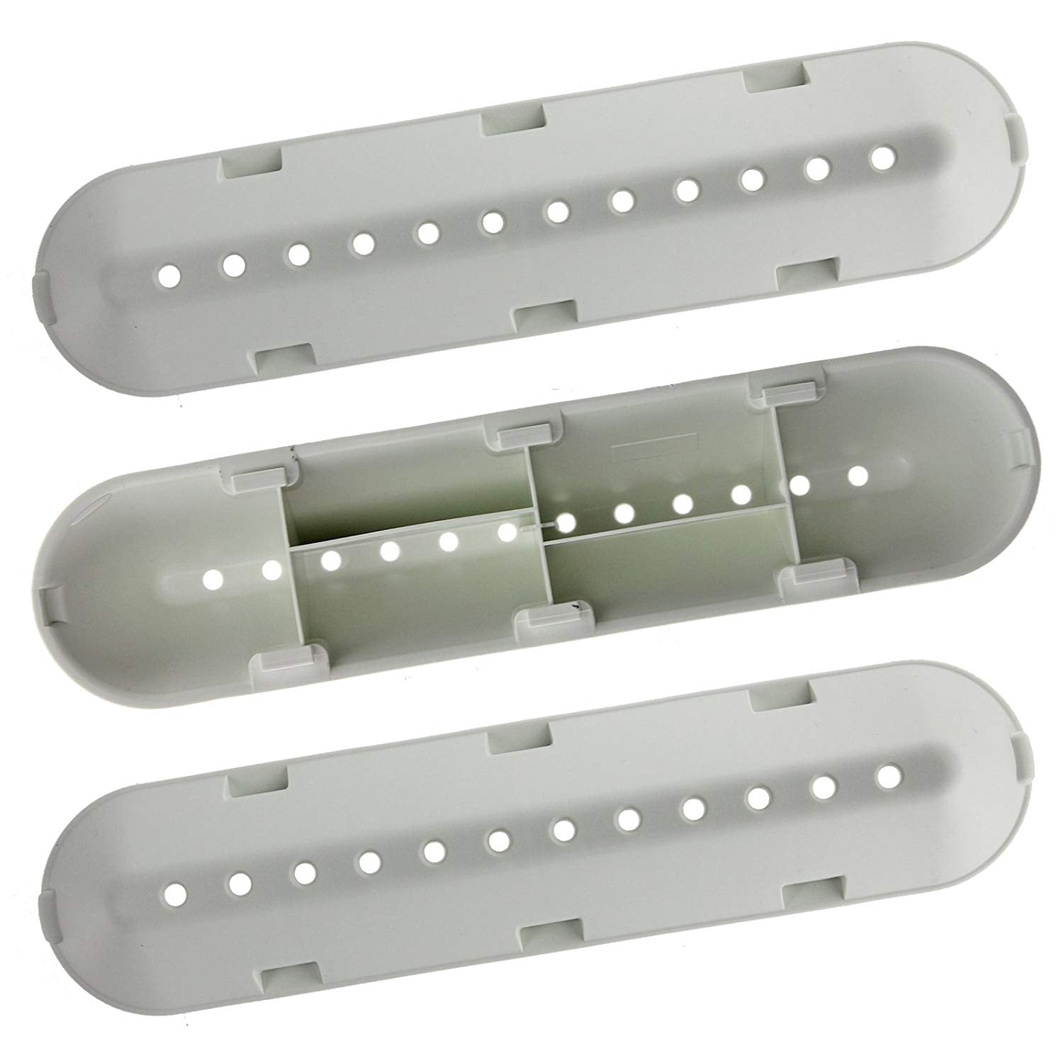 Drum Paddle Lifter Arm for NEW WORLD SGE12XUK Washing Machine 12 Hole Plastic Barrel Blade (227 x 53 x 38mm, Pack of 3)