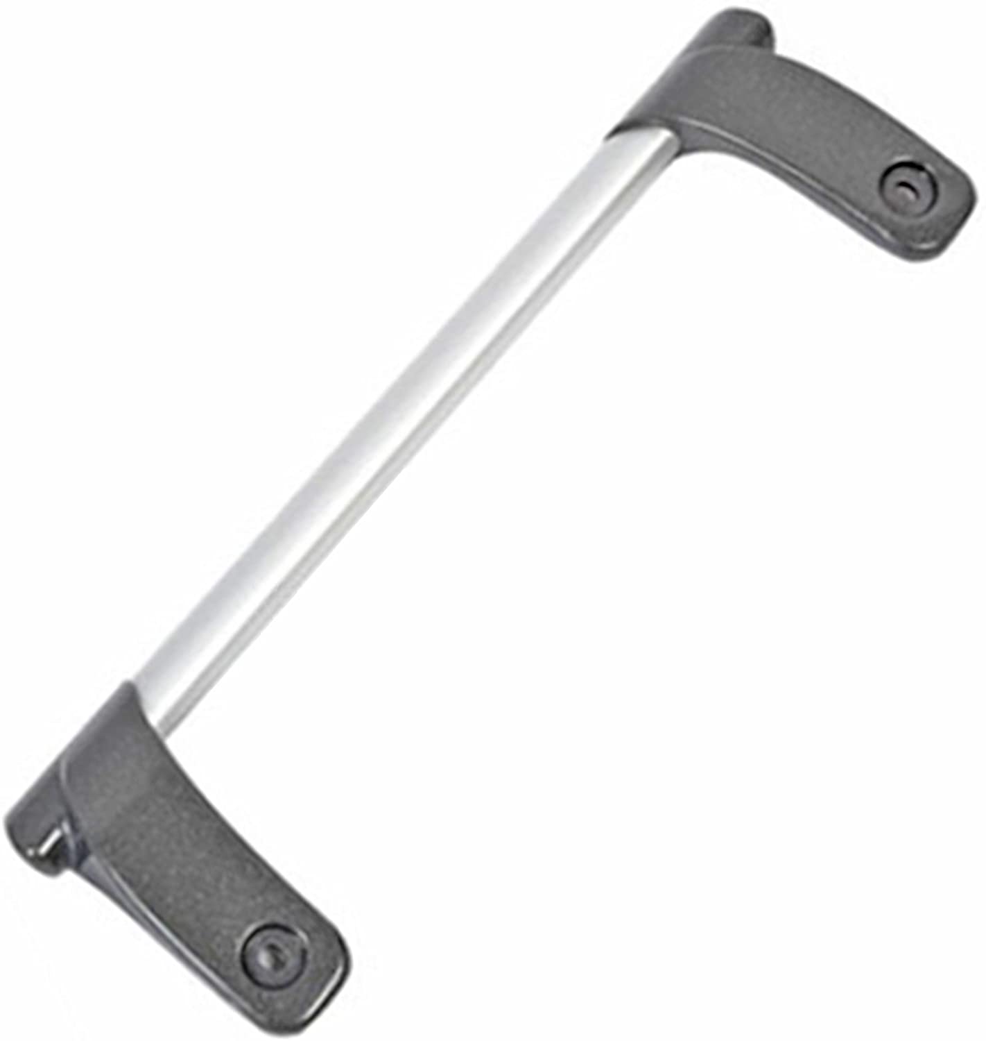 Door Handle Bar for Ariston Fridge Freezer (Graphite Grey / Silver, Pack of 2)