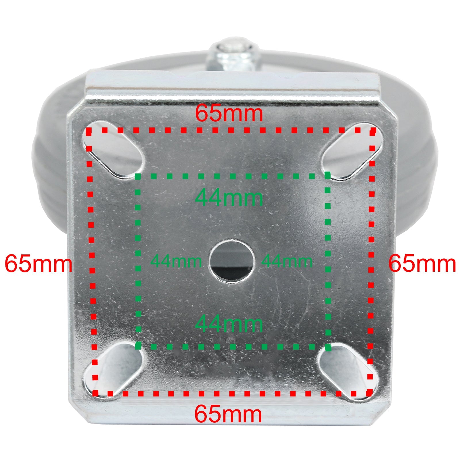 Castor Wheel Trolley Caster Large Rubber 100mm Fixed Plate Metal 80kg + Screws