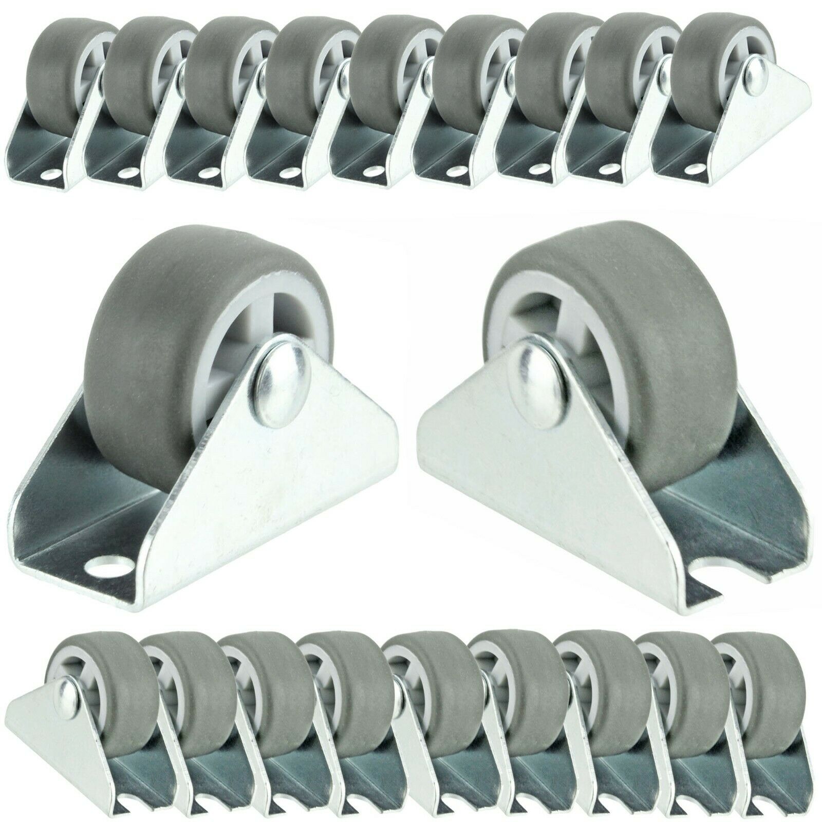 Castor Wheel Caster Wheels 32mm 1'' Mini + Screws Divan Bed Drawer Cabinet x 20