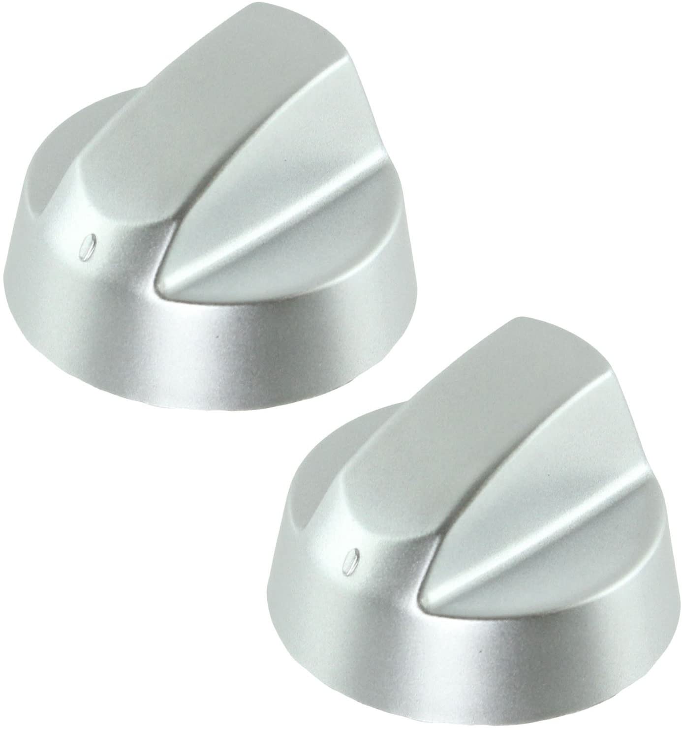 UNIVERSAL Control Knob Dial & Adaptors for Toaster, Oven & Trouser Press (Silver, Pack of 2)