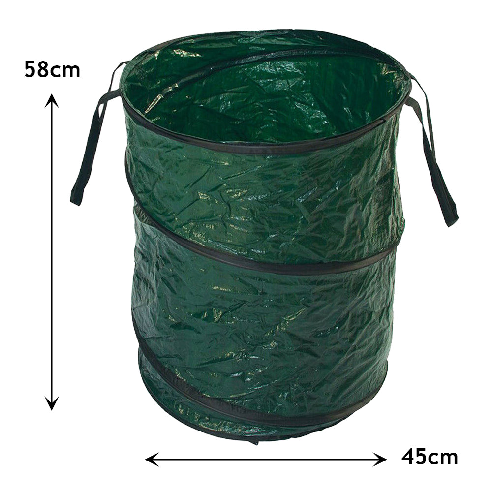 Pop Up Garden Bag Large Reusable Carry Handles Waste Bin Refuse Sack 90L