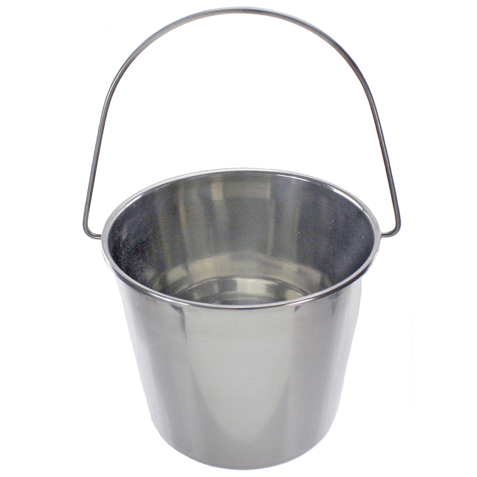 12L Metal Bucket with Lid Stainless Steel 12 Litre Large Heavy Duty Pail Handle