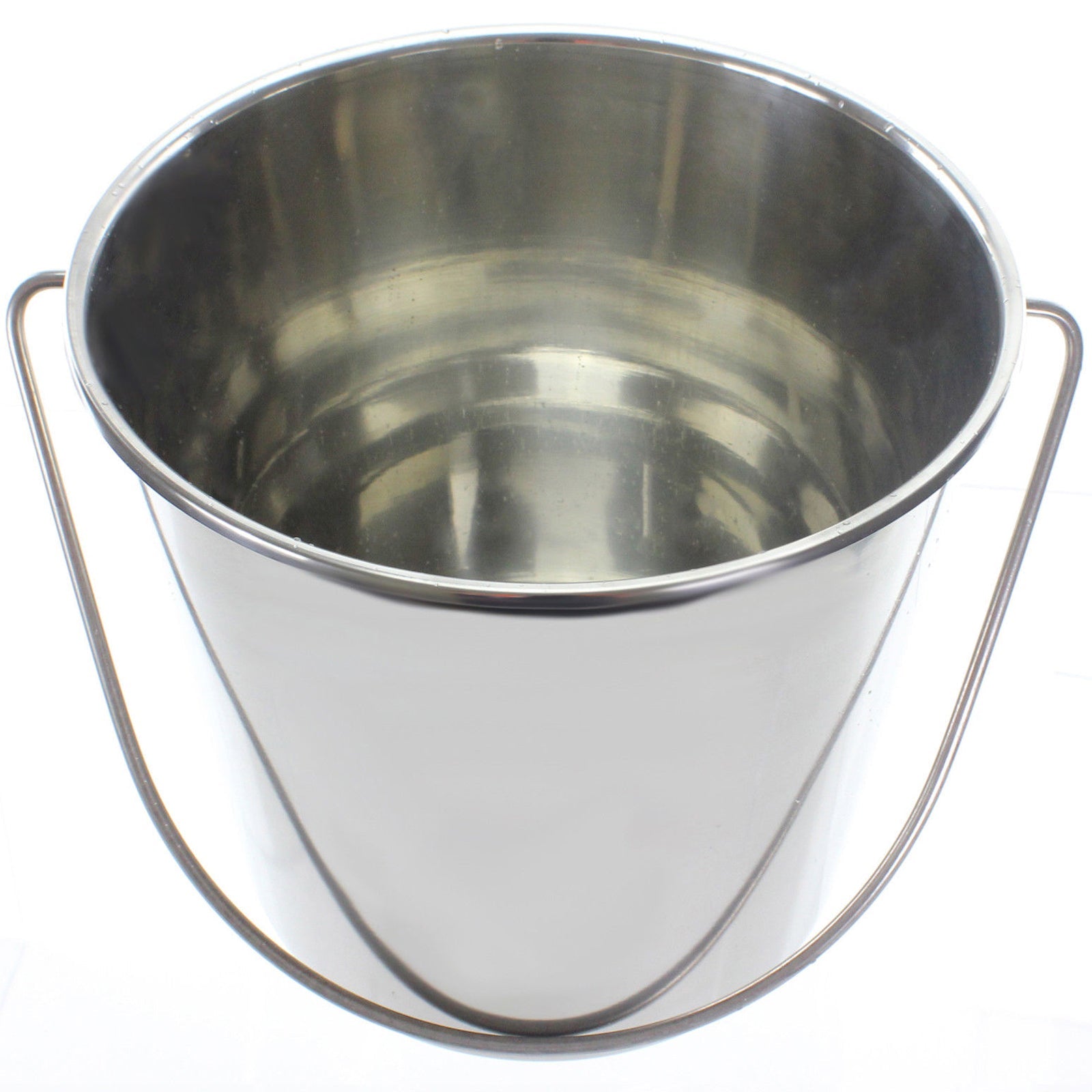 12L Metal Bucket + Lid Stainless Steel Fire Sand Garage Spill Pail Handle