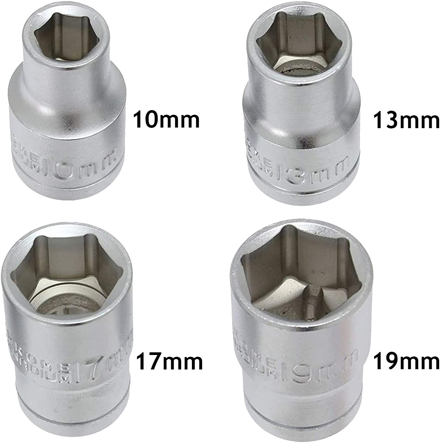 1/2" Drive Breaker Bar Wheel Balance Flexi Socket Head + 18" Tyre Iron + Socket Set (10mm, 13mm, 17mm & 19mm)