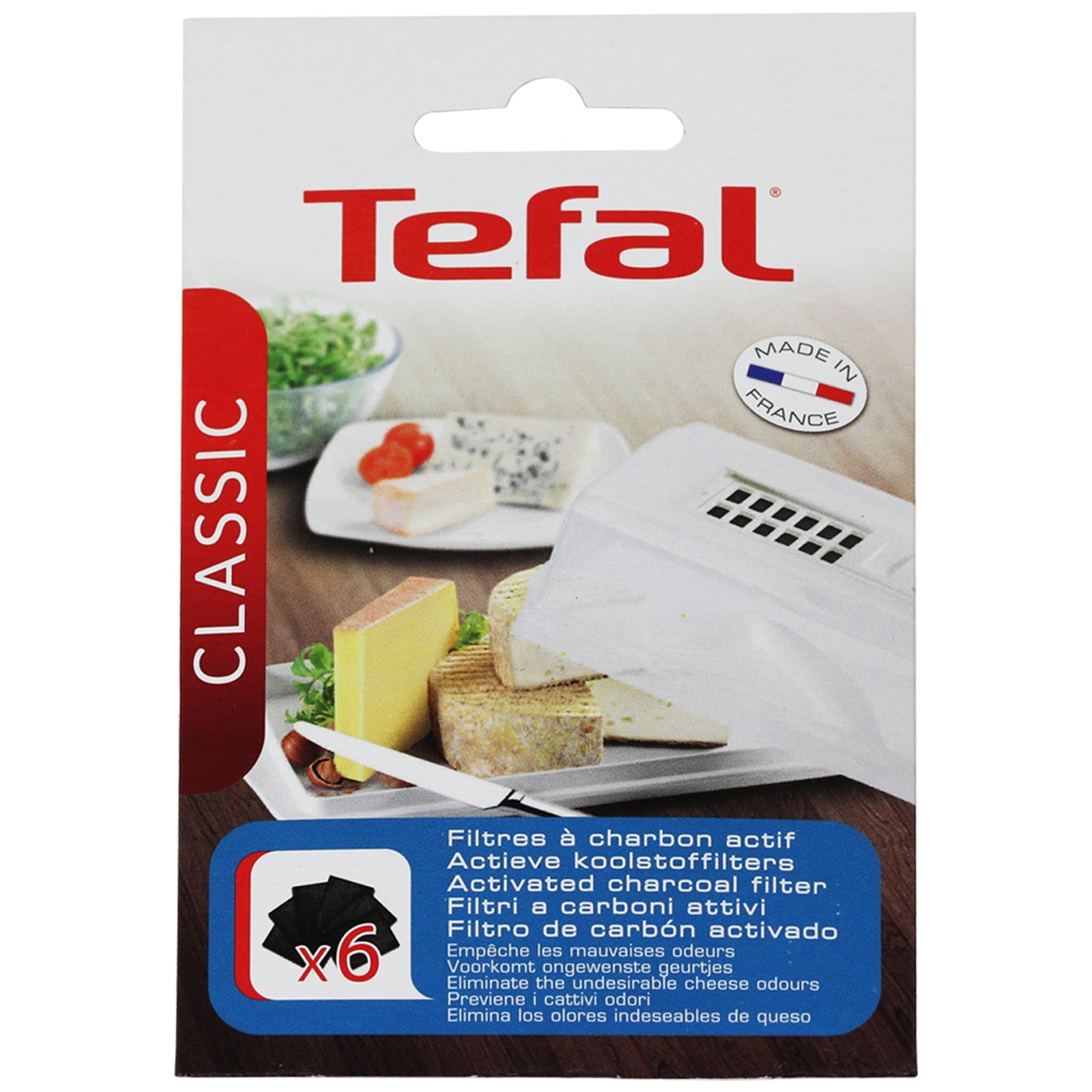 TEFAL Filter Cheese Preserver Cellar Activated Charcoal 91822120 Pack of 6