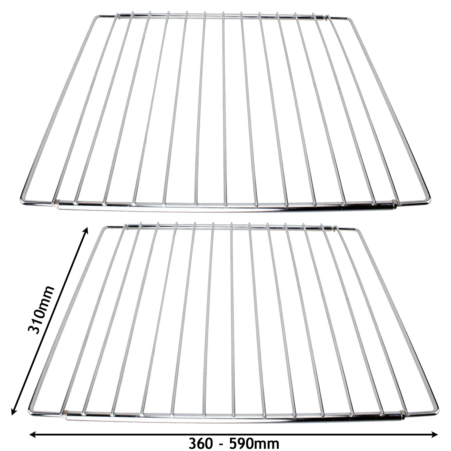 Adjustable Extendable Shelf for Zanussi Oven Cooker (310 x 360-590mm, Pack of 2)