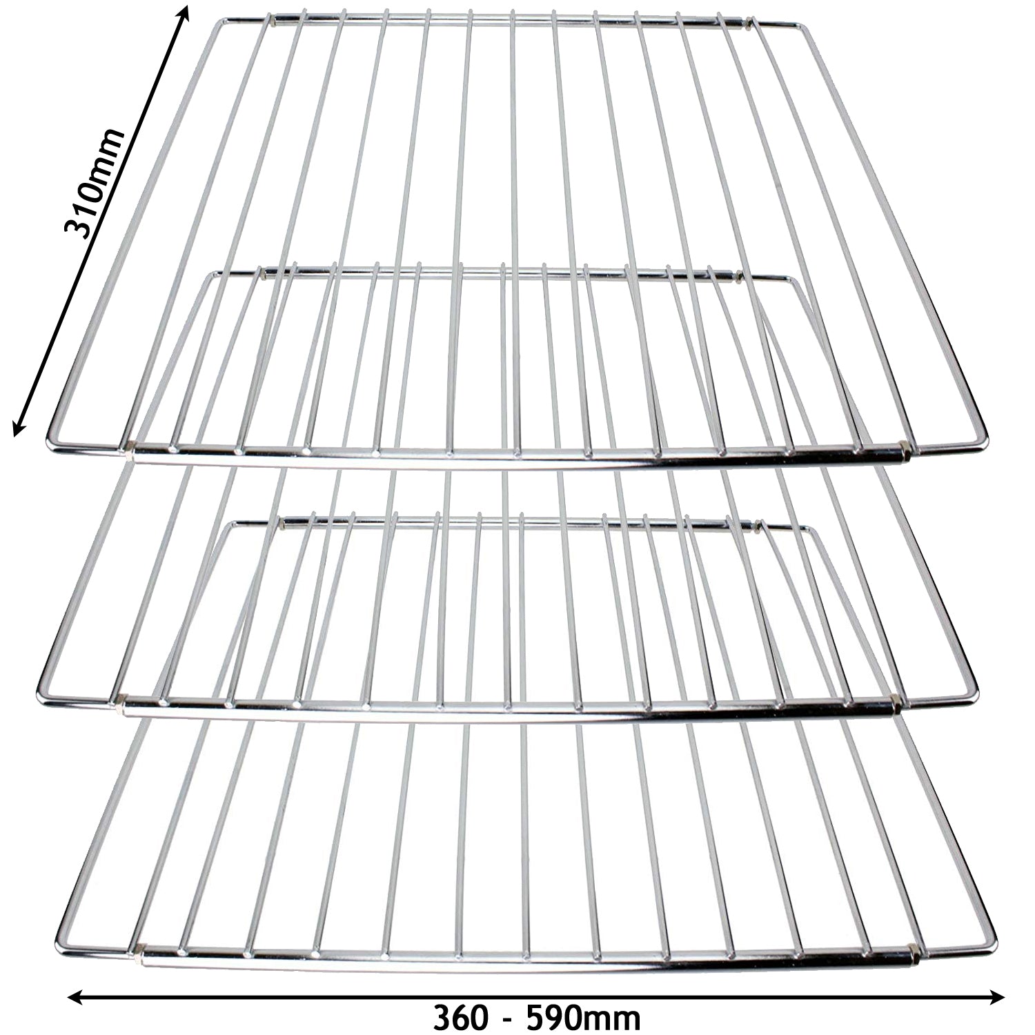 Adjustable Extendable Shelf for AEG Oven Cooker (310 x 360-590mm, Pack of 3)