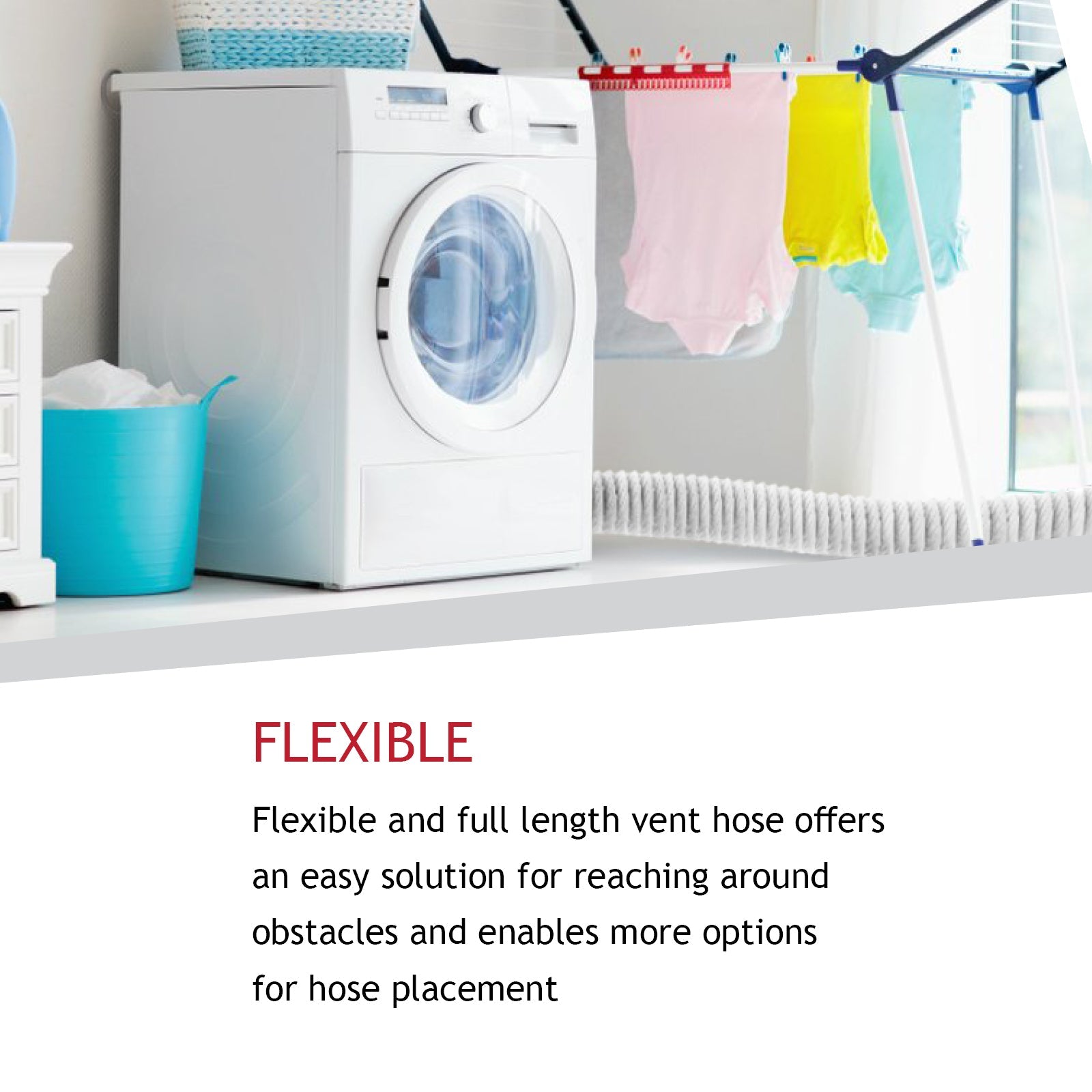 Extra Long Condenser Vent Hose Pipe for Crusader Vented Tumble Dryer (6m / 4")