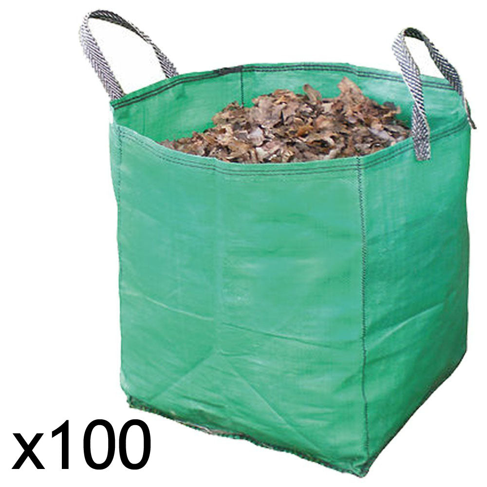 Large Garden Waste Recycling Tip Bags Heavy Duty Non Tear Woven Plastic Sack x 100