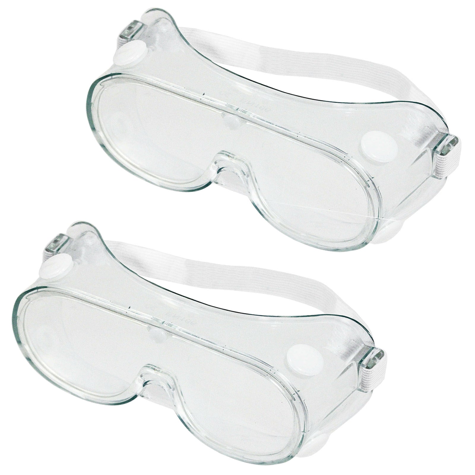 Multipurpose Safety Goggles Protection Glasses One Size Fit Pack of 2 Clear