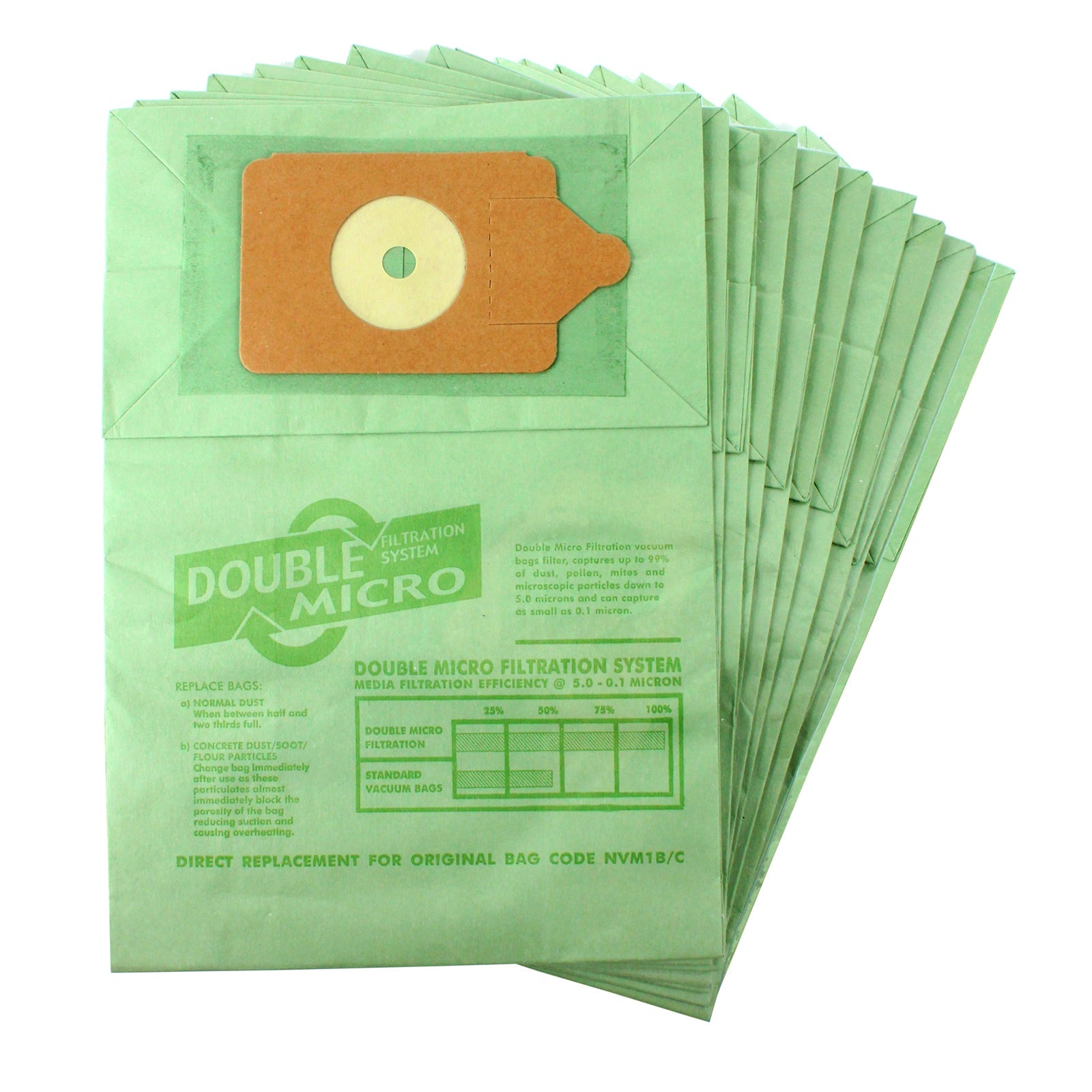 Vacuum Bags & Filter Microfibre for Numatic Henry Hetty James Vacuum Cleaner (Pack of 10 Bags + Fresheners)