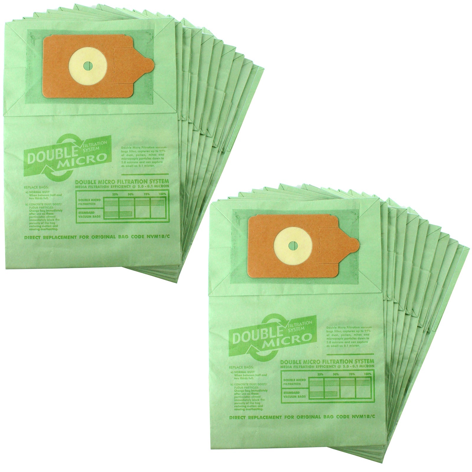 Vacuum Bags & Filter compatible with Numatic Henry Hetty James Vacuum (Pack of 20 Bags)