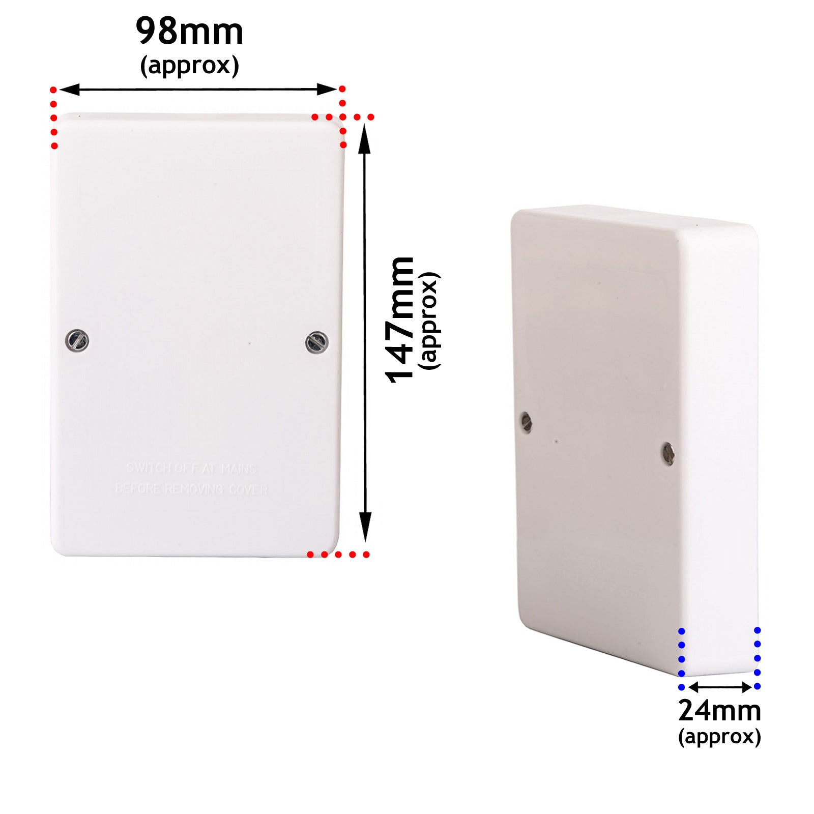 TOWER Junction Box 12 Way Wiring Centre for Heating System 250V AC 12 x 10A