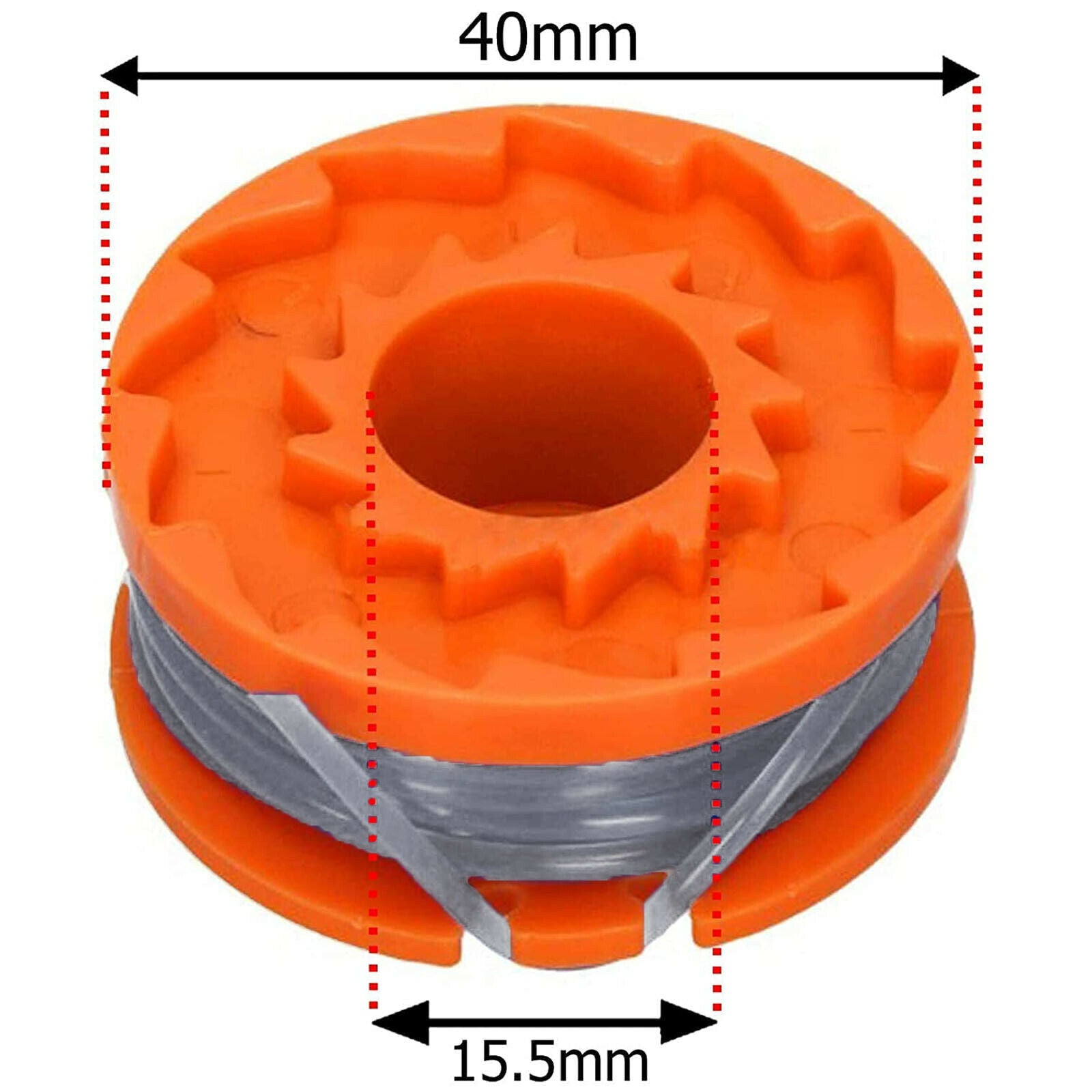 Spool Cover & Line x 2 for QUALCAST CLGT1825D CGT25 Grass Trimmer Strimmer 2.5m