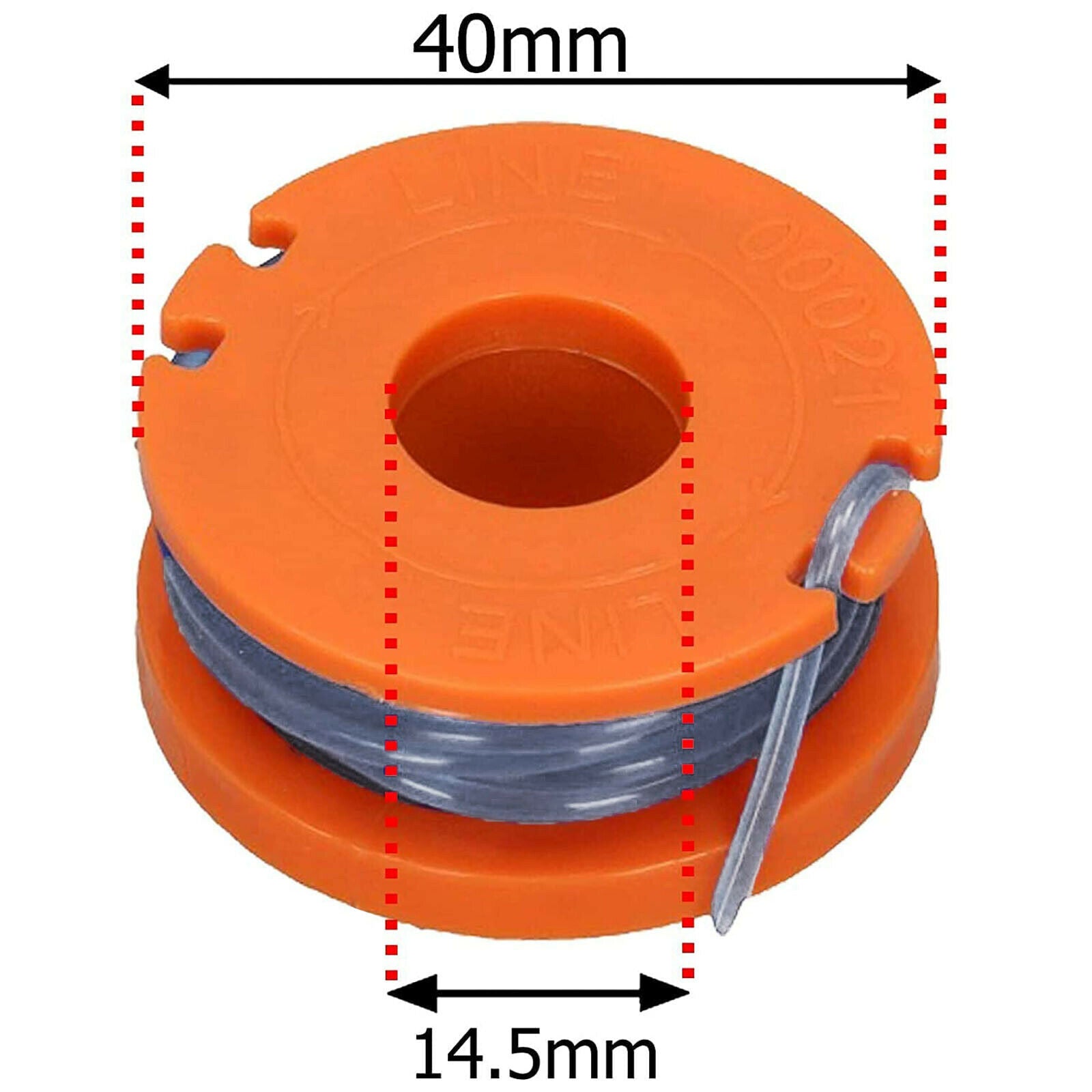 Spool Cover & Line x 2 for QUALCAST CLGT1825D CGT25 Grass Trimmer Strimmer 2.5m