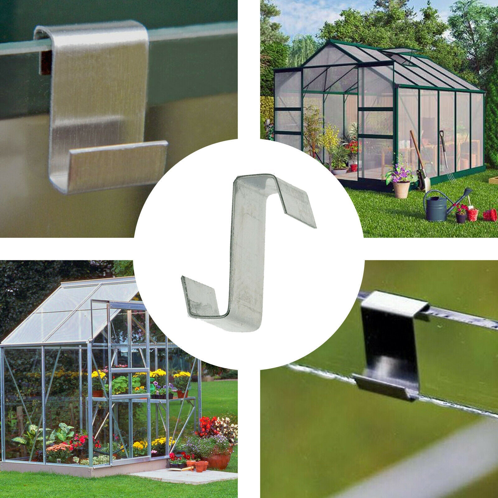 Greenhouse Z Clips Aluminium Glass Glazing 10mm Overlap Lap Clamp Pack of 250