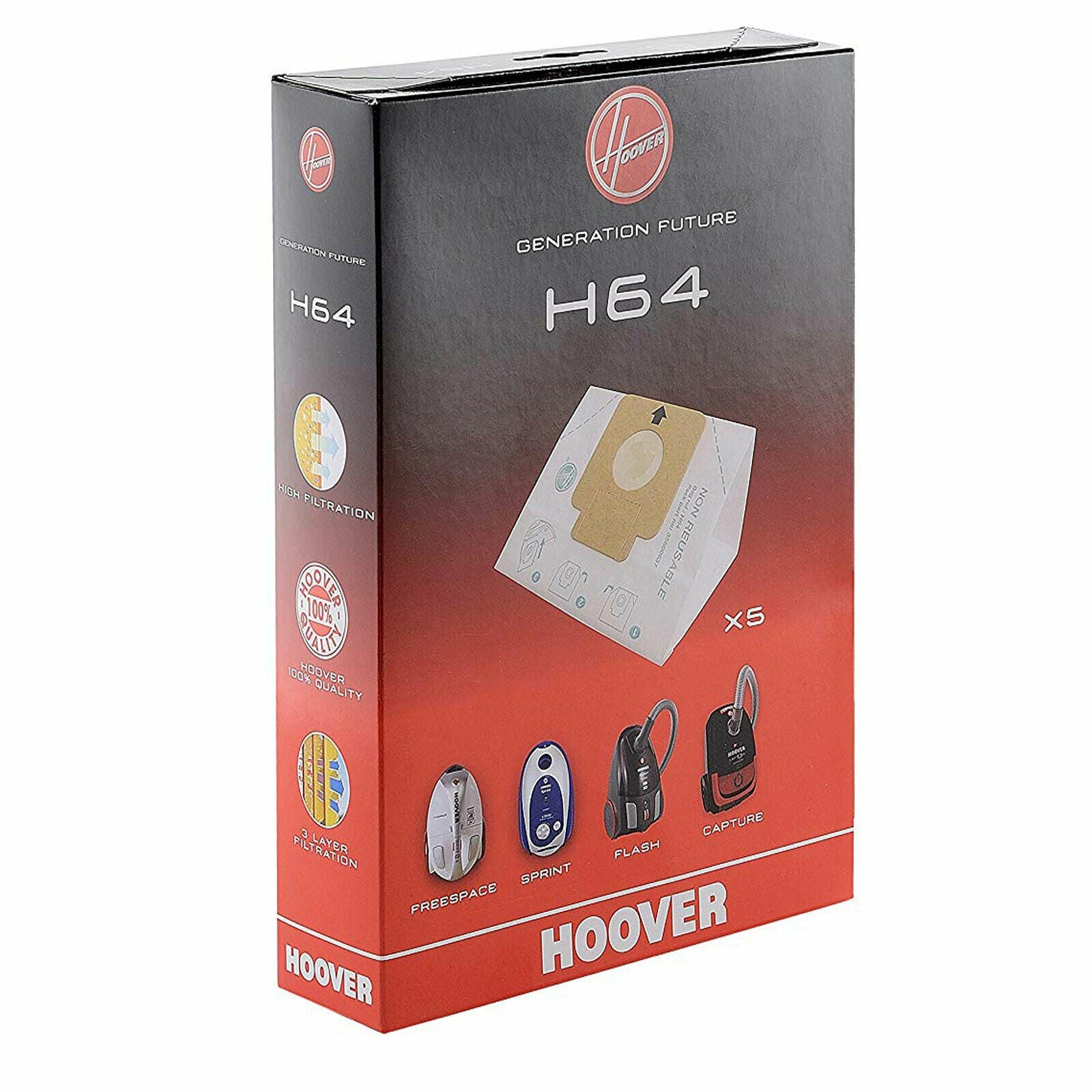 Hoover H64 Paper Dust Bags Vacuum Cleaner - 35600637