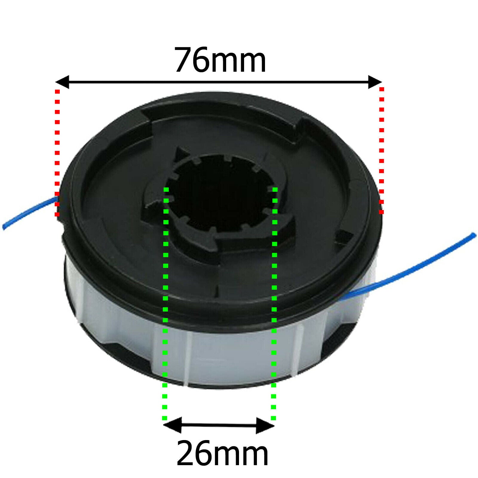 9m Twin Line & Spool for B&Q PWR400DGTA PWR550GT Strimmer Trimmer x 2