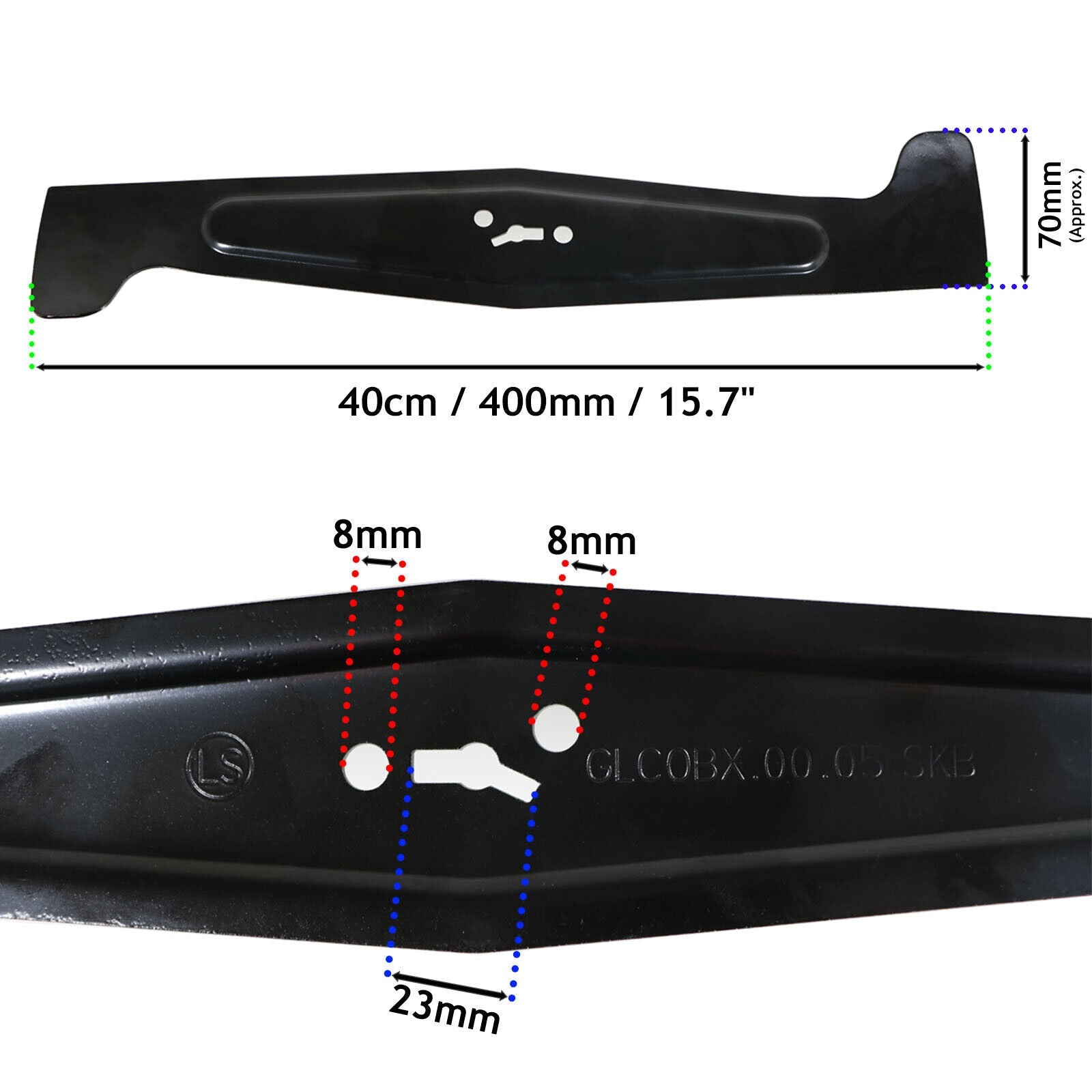 Blade for MCGREGOR MER1940 POWERBASE MEB1840E Lawnmower Mower Cutter 40cm