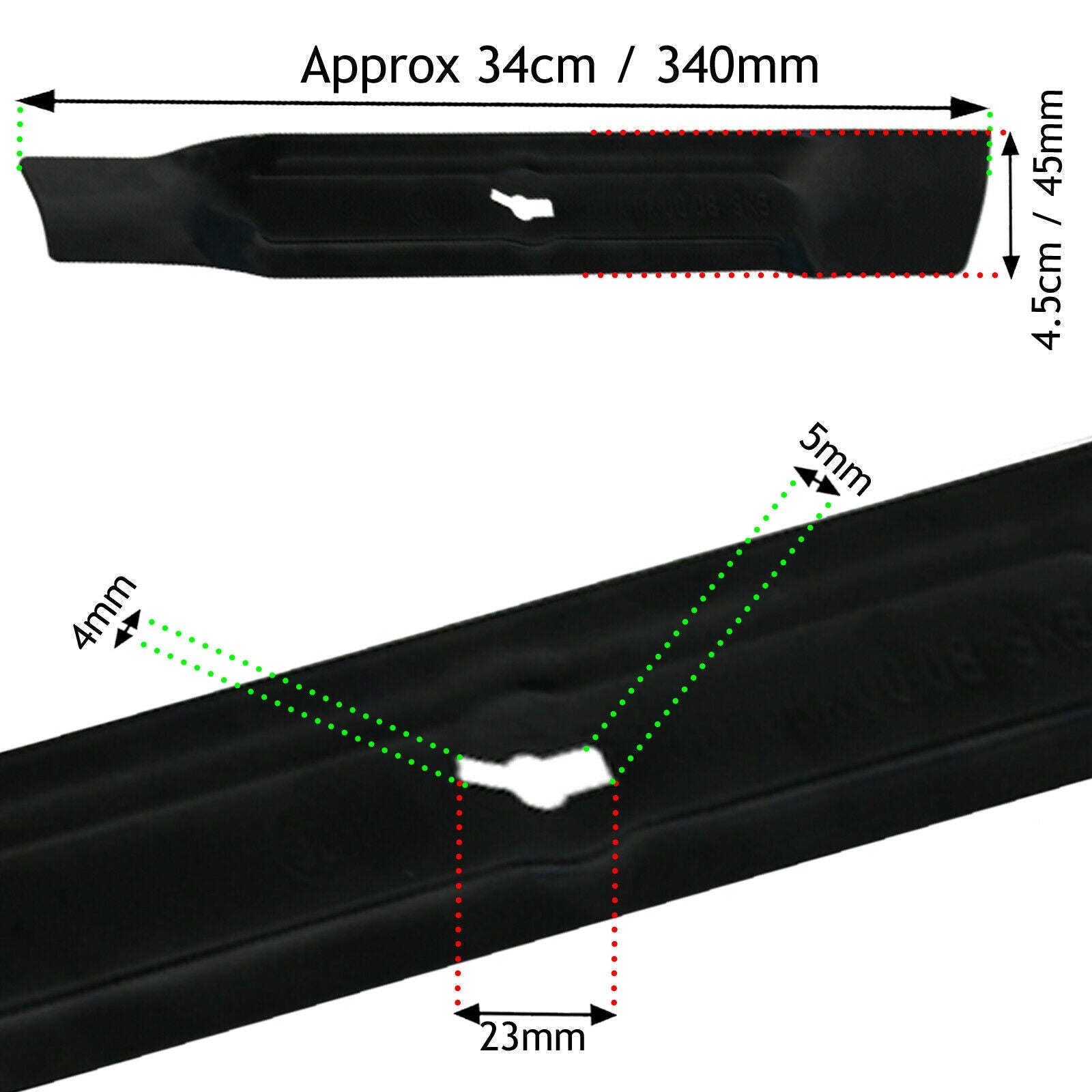 Metal Blade for QUALCAST RM34 MEB1234M MEB1334M MEB1434M Lawnmower 34cm