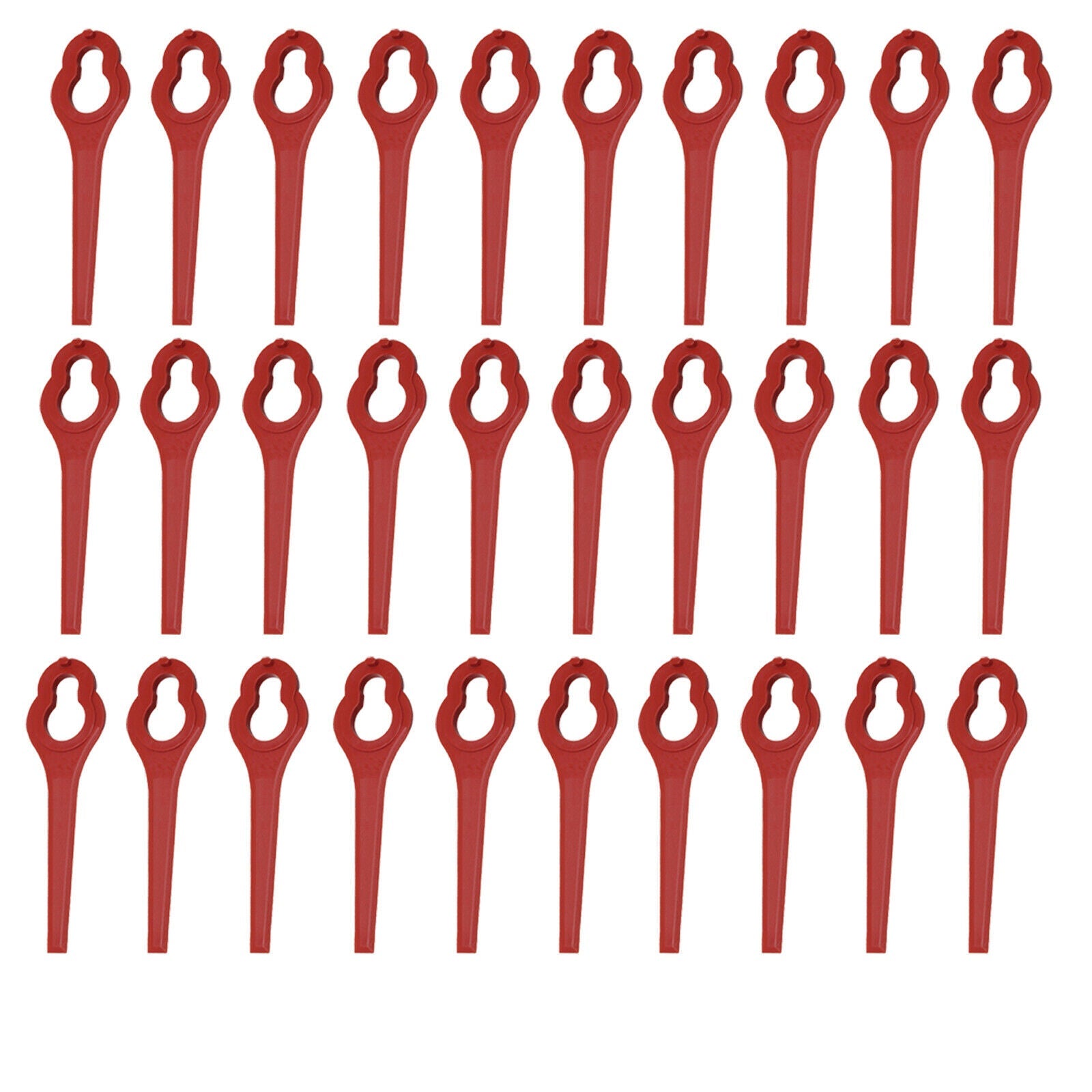 Plastic Blades for ALDI Ferrex Cordless Grass Trimmer 20v 40v Pack of 30 Red