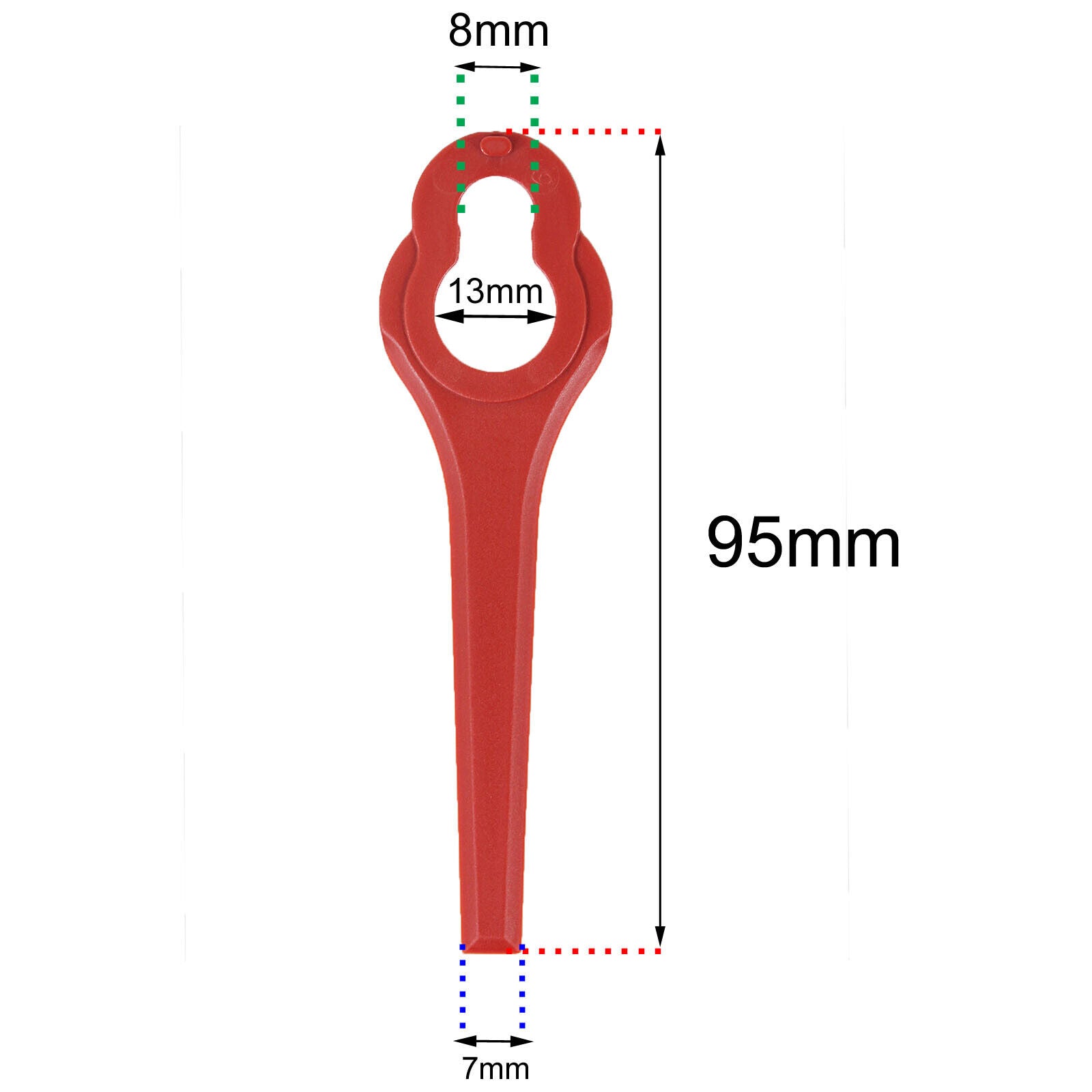 Plastic Blades for ALDI Ferrex Cordless Grass Trimmer 20v 40v Pack of 30 Red