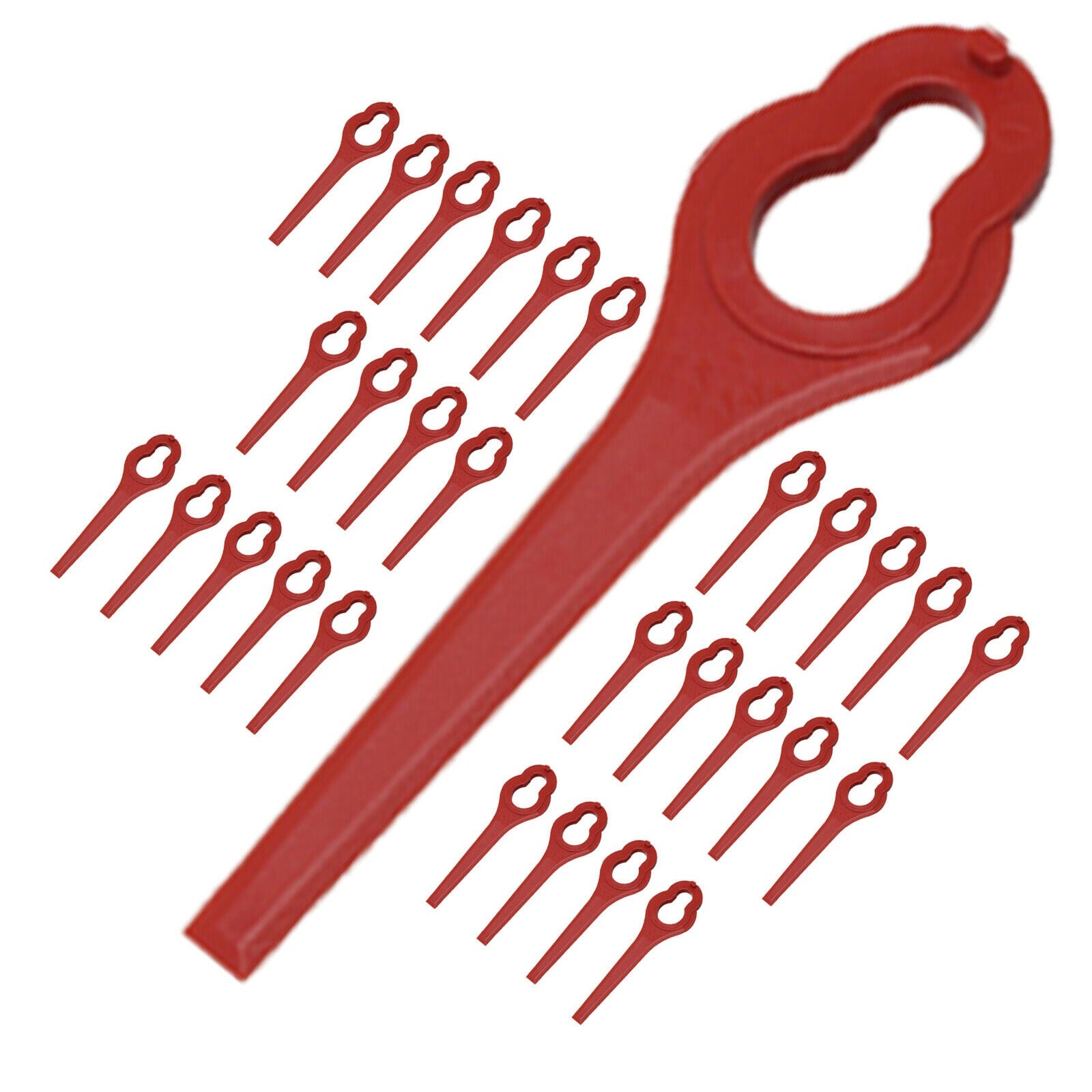 Plastic Blades for ALDI Ferrex Cordless Grass Trimmer 20v 40v Pack of 30 Red