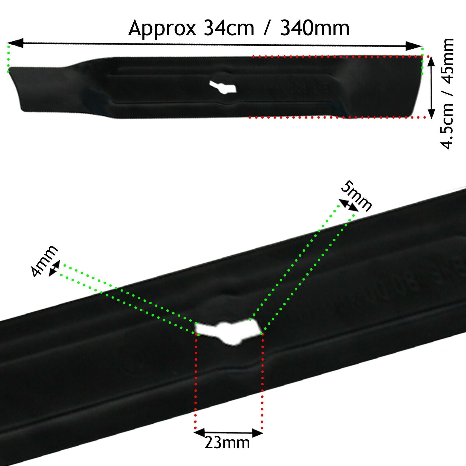 Blade for QUALCAST RM34 MEB1234M MEB1334M MEB1434M Lawnmower 34cm + Bolt